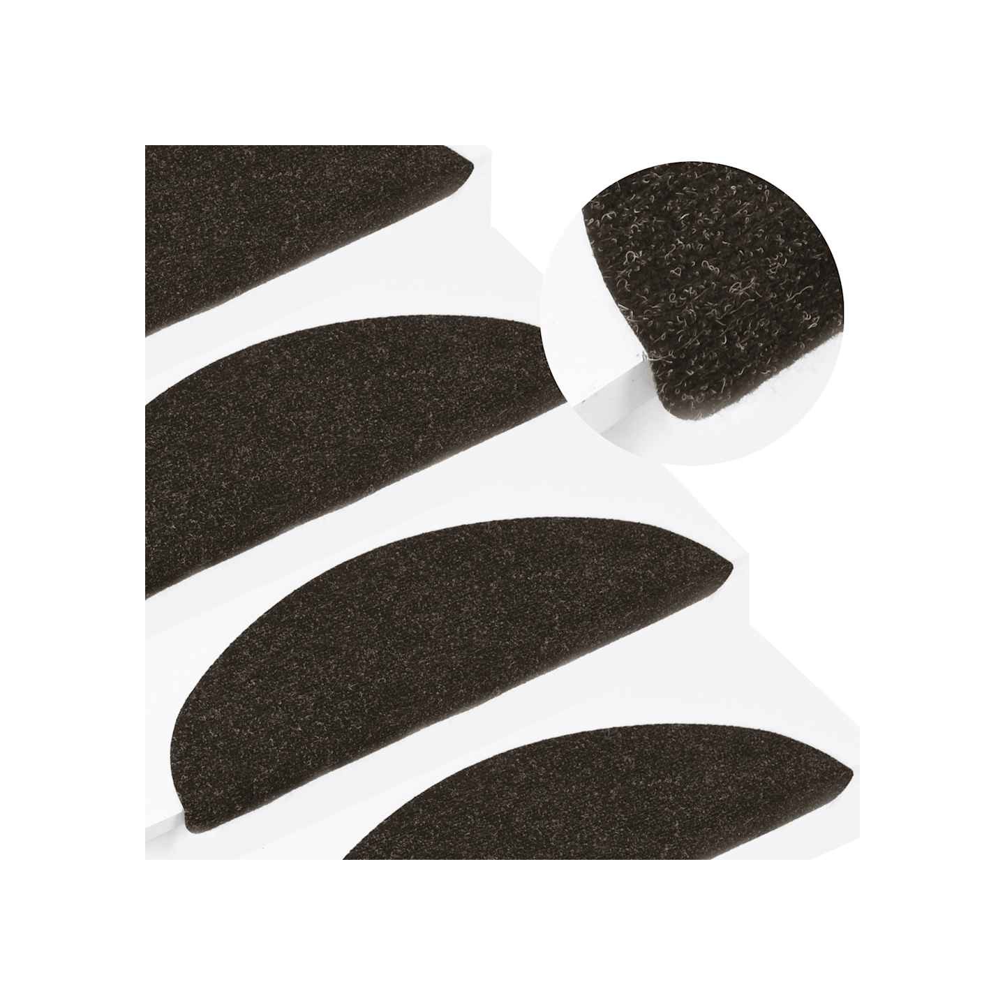 Tapis d'escalier auto-adhésifs 10 pcs anthracite 56x17x3 cm