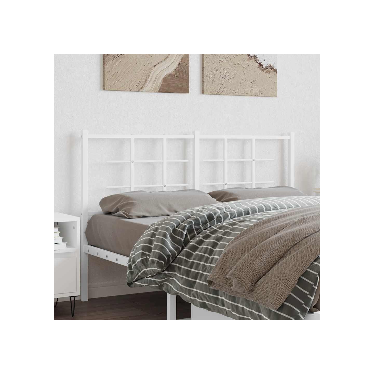 Tête de lit de remplacement métal blanc 135 cm