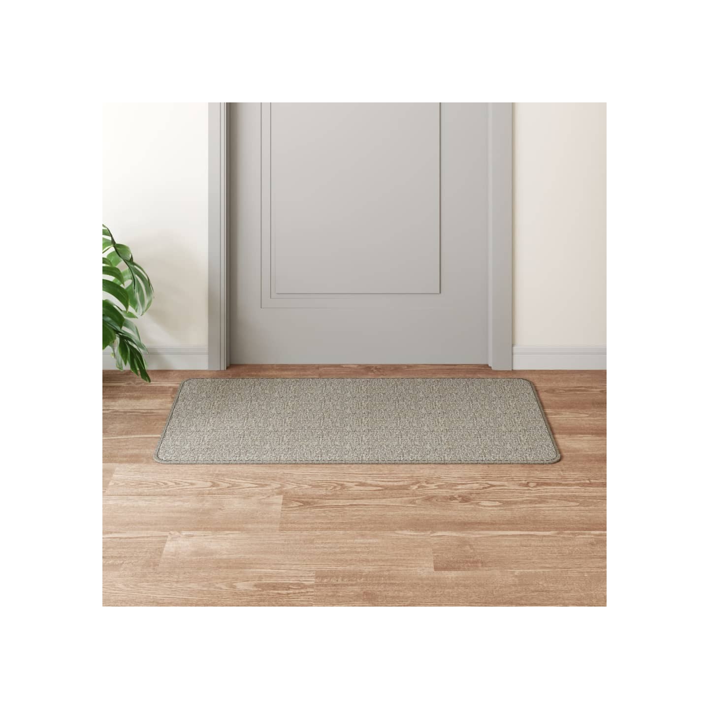 Tapis de couloir aspect sisal platina 50x100 cm