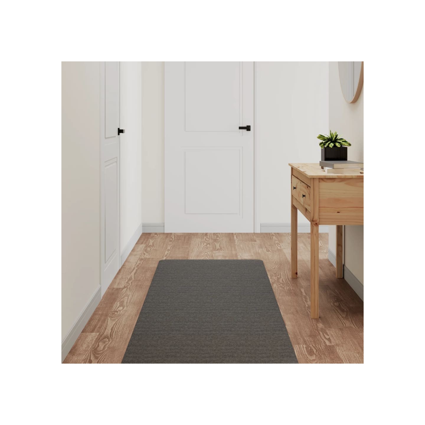 Tapis de couloir anthracite 60x180 cm