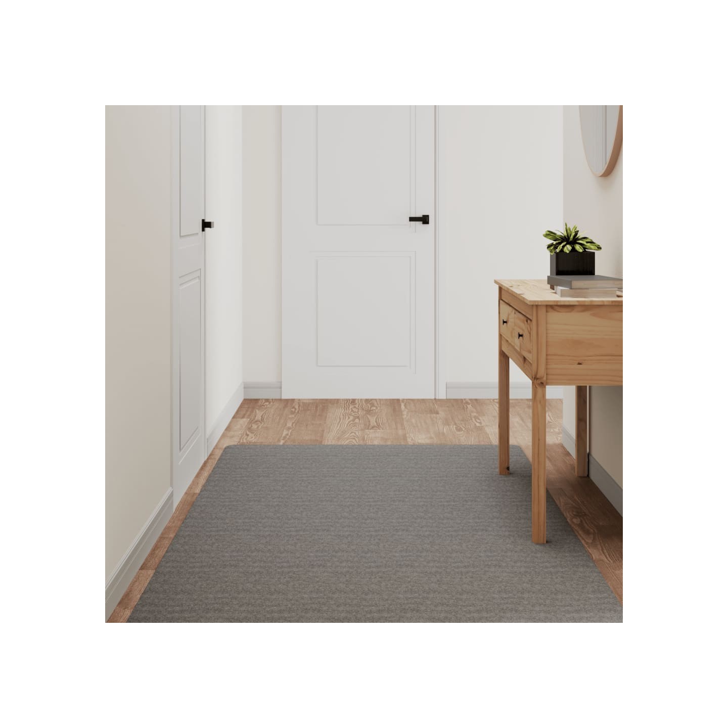 Tapis de couloir gris 100x180 cm