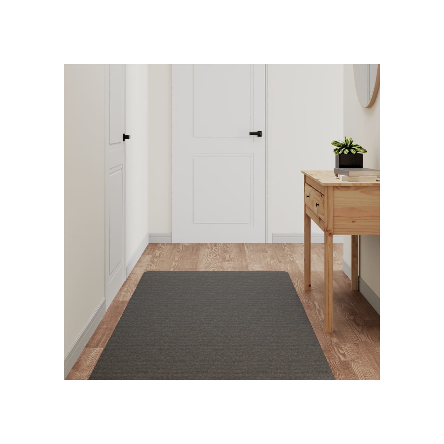 Tapis de couloir anthracite 80x180 cm
