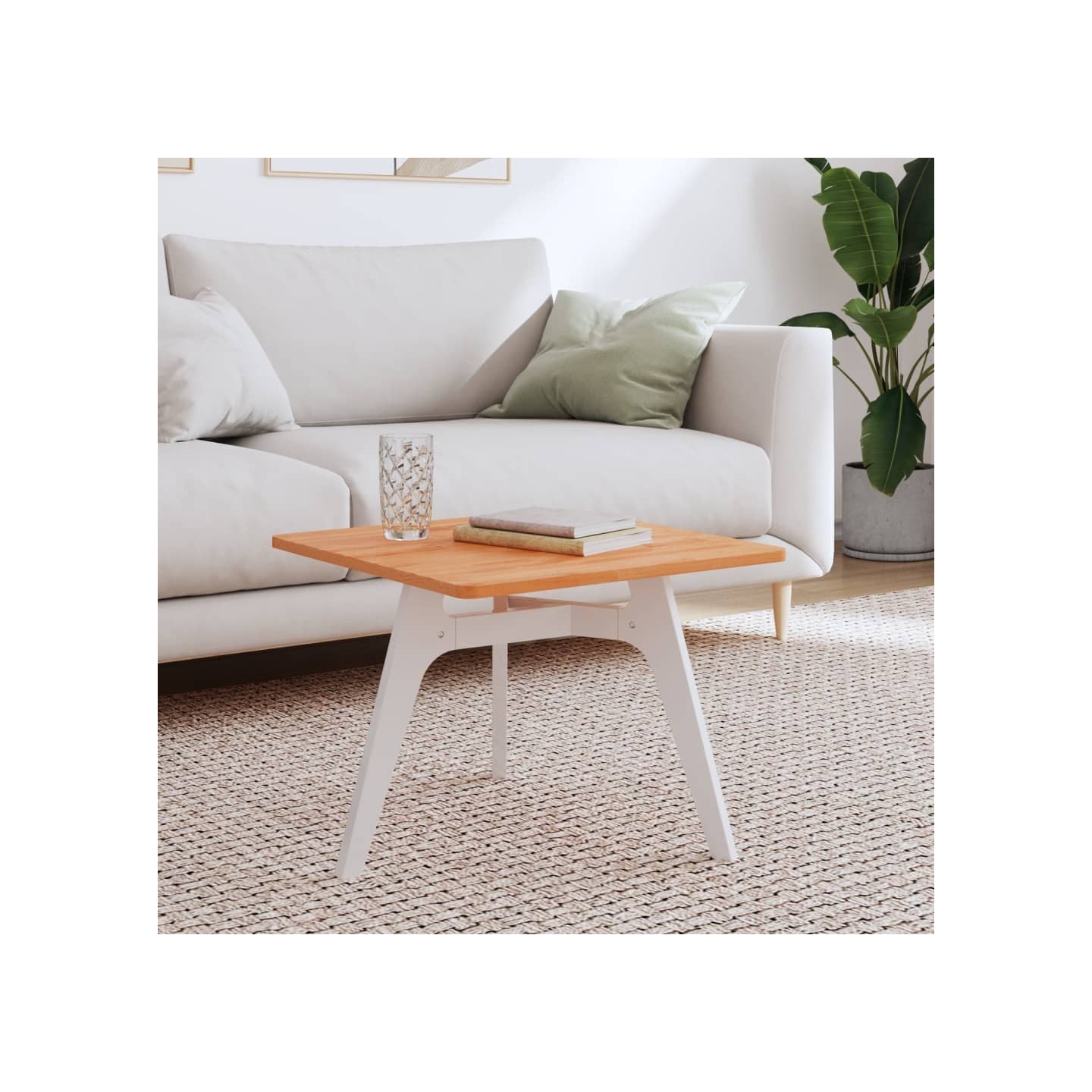 Dessus de table 50x50x1,5 cm carré bois massif de hêtre