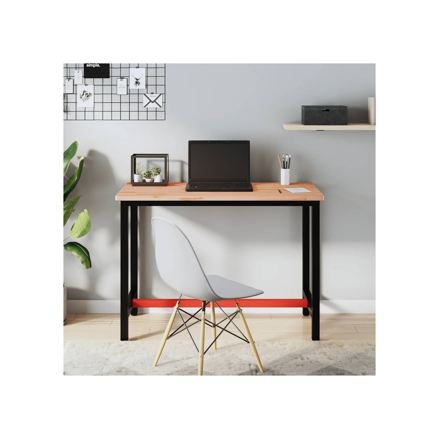 Dessus de bureau 115x55x2,5 cm bois massif de hêtre