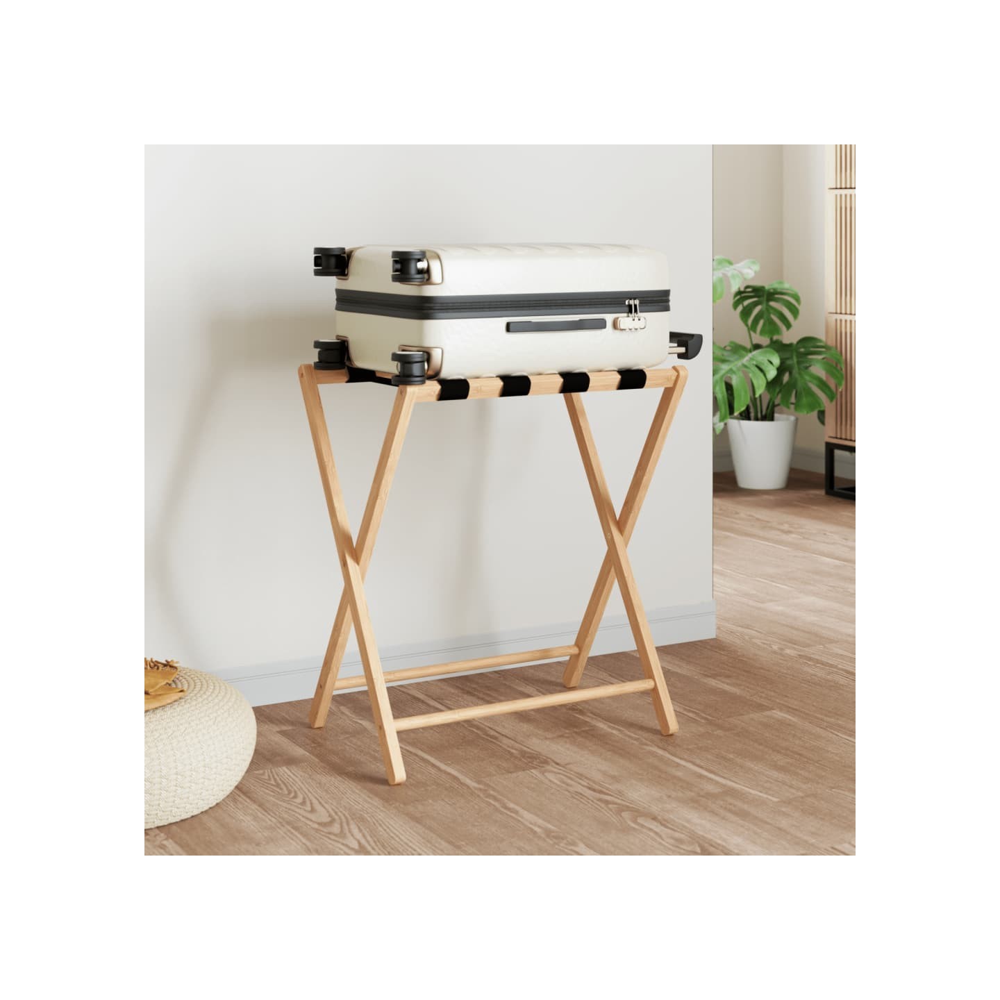 Porte-bagages 68,5x38x58 cm bambou