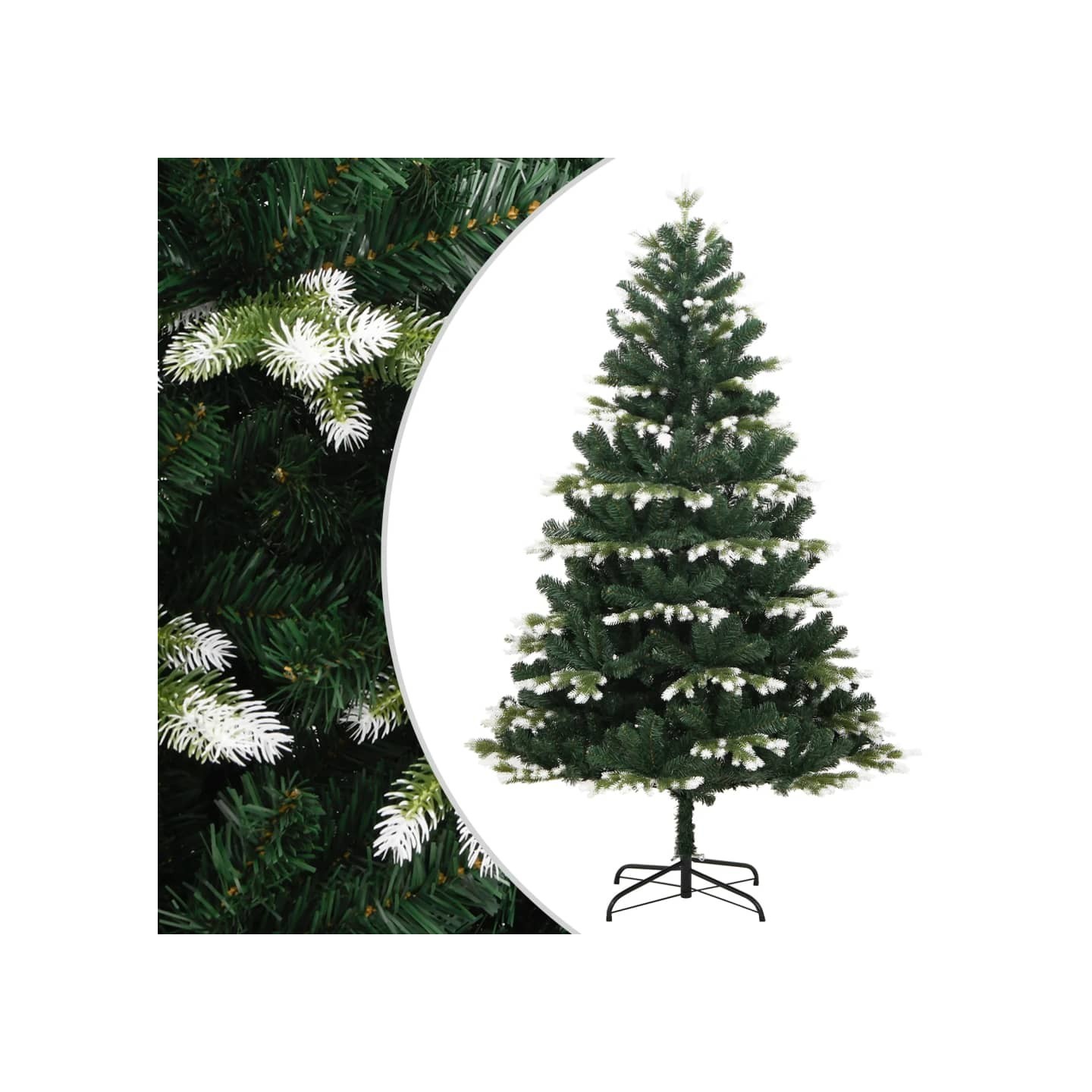 Sapin de Noël artificiel à charnières avec neige floquée 210 cm