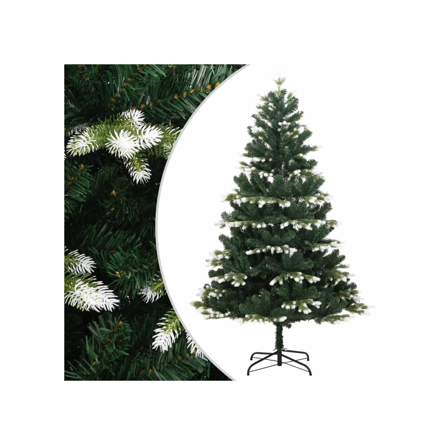 Sapin de Noël artificiel à charnières avec neige floquée 240 cm