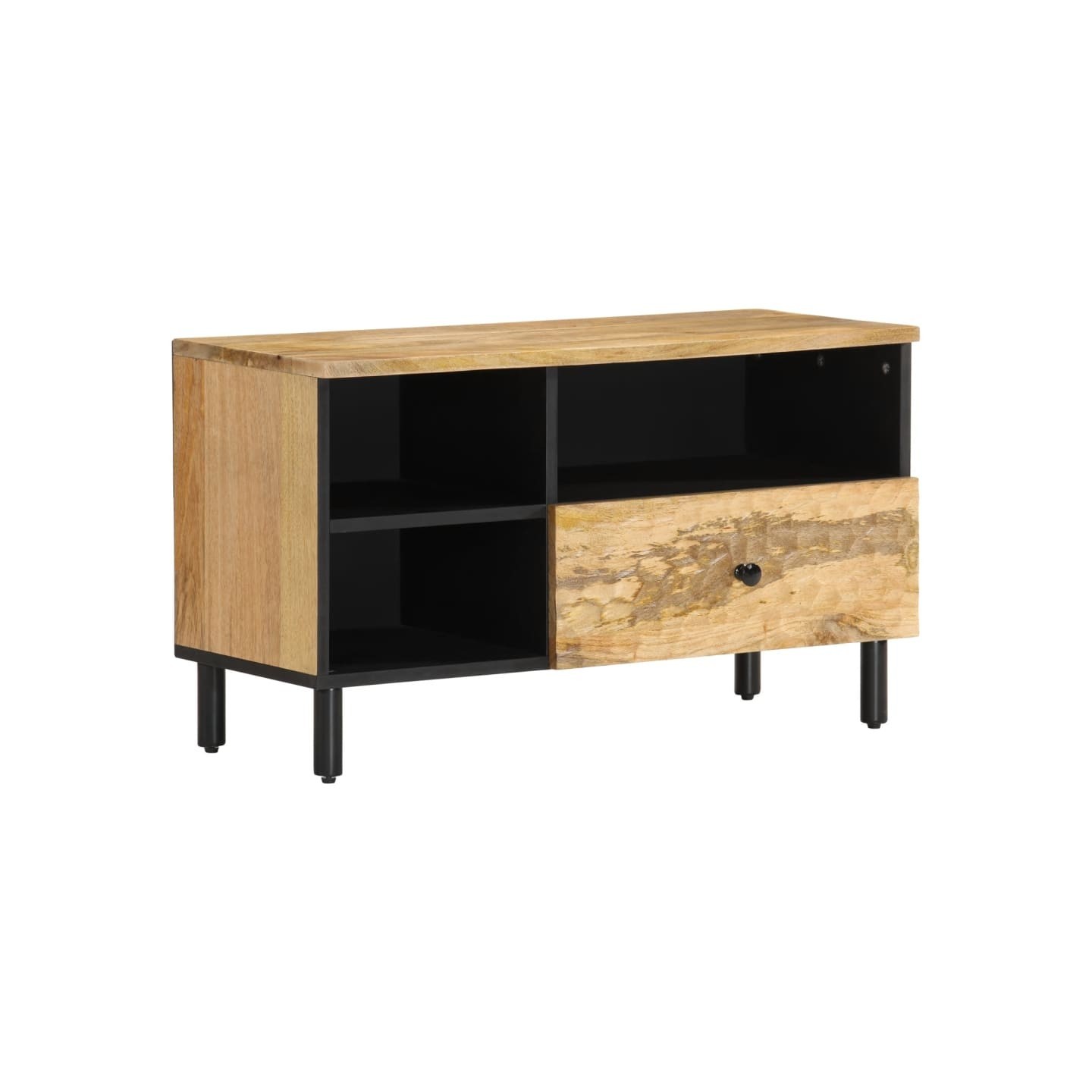 Meuble TV 80x33x46 cm bois massif de manguier