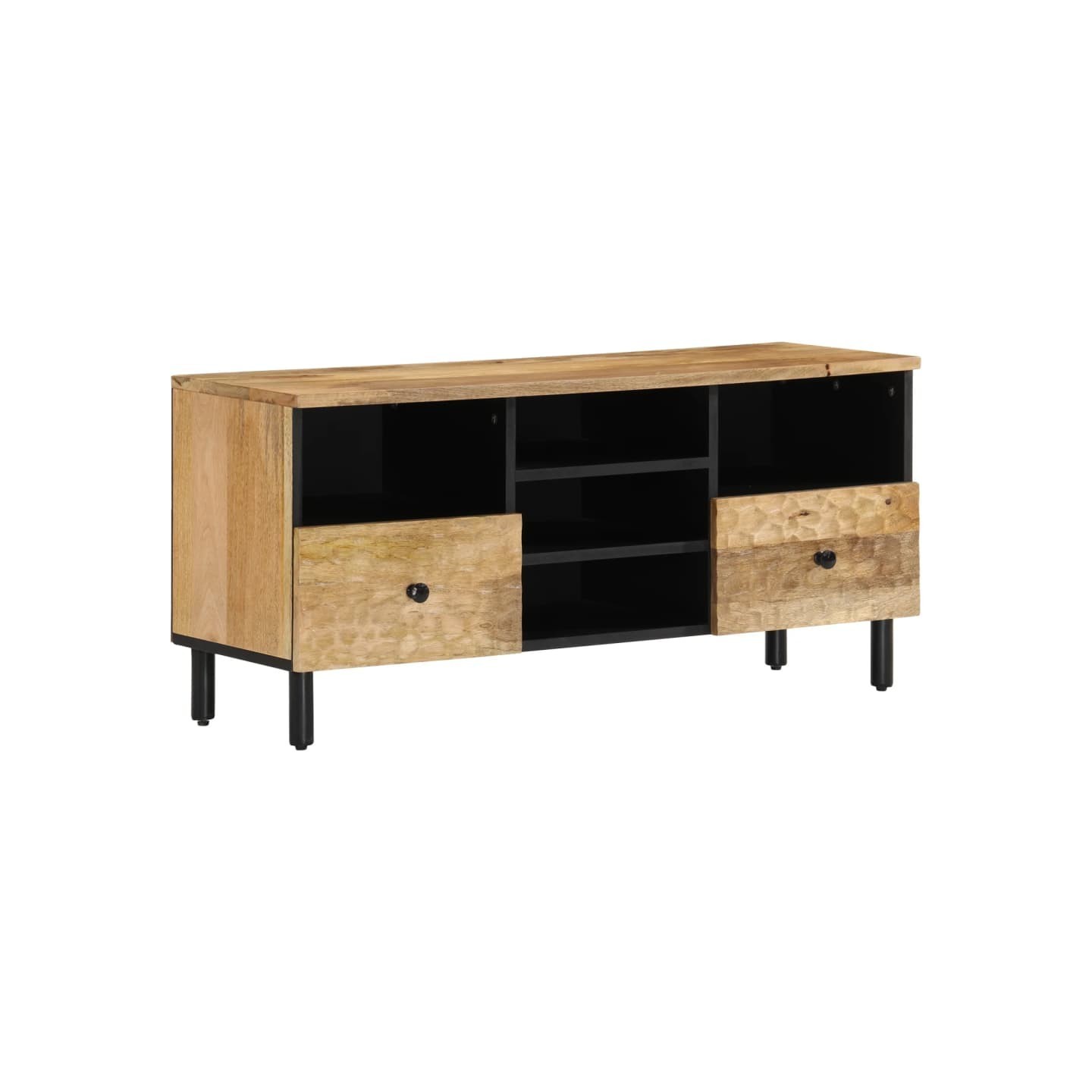 Meuble TV 100x33x46 cm bois massif de manguier