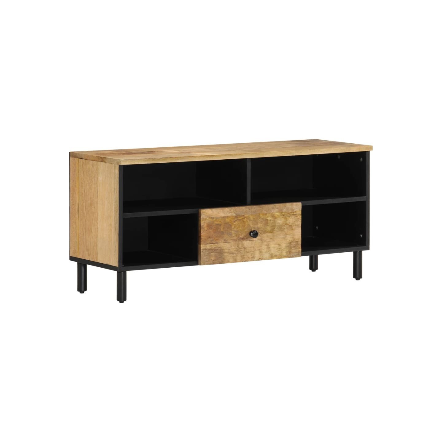 Meuble TV 100x33x46 cm bois massif de manguier