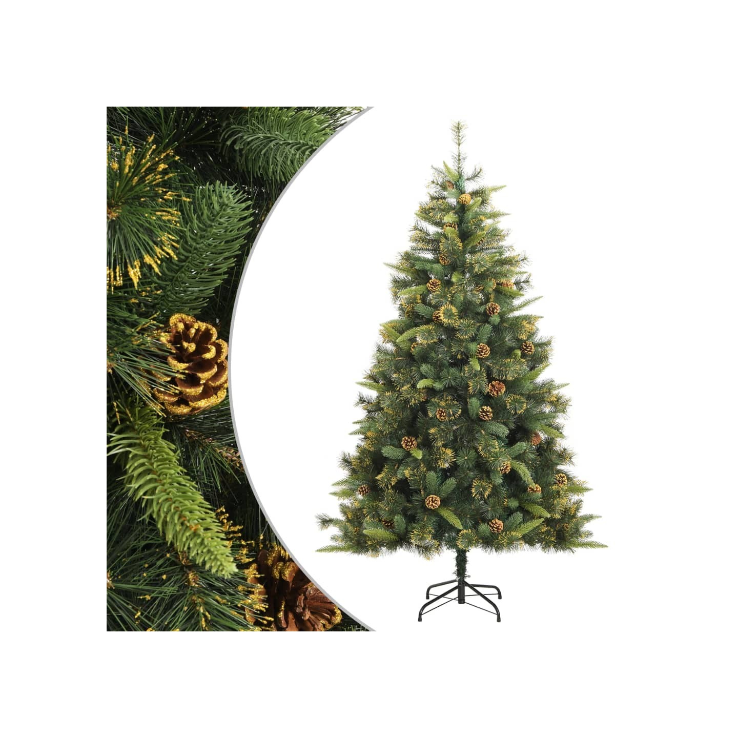 Sapin de Noël artificiel articulé avec pommes de pin 180 cm