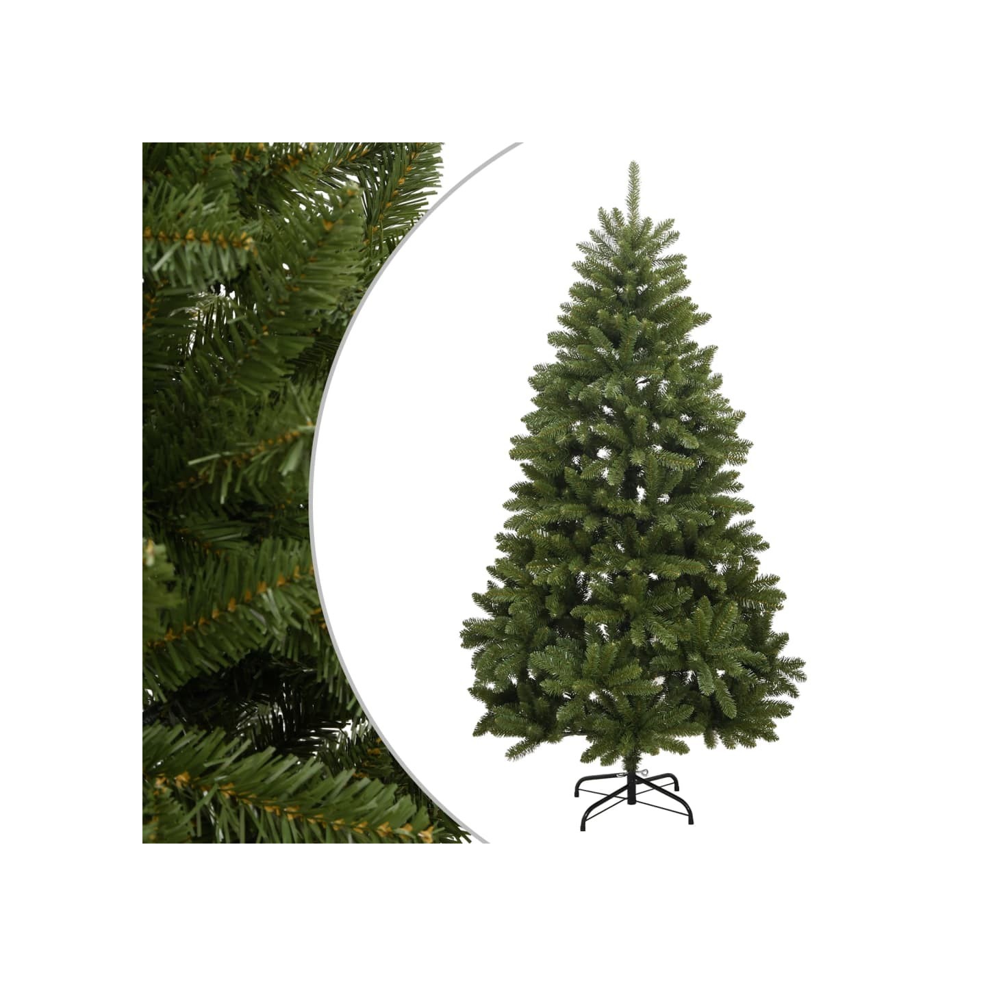 Sapin de Noël artificiel à charnières avec support vert 240 cm