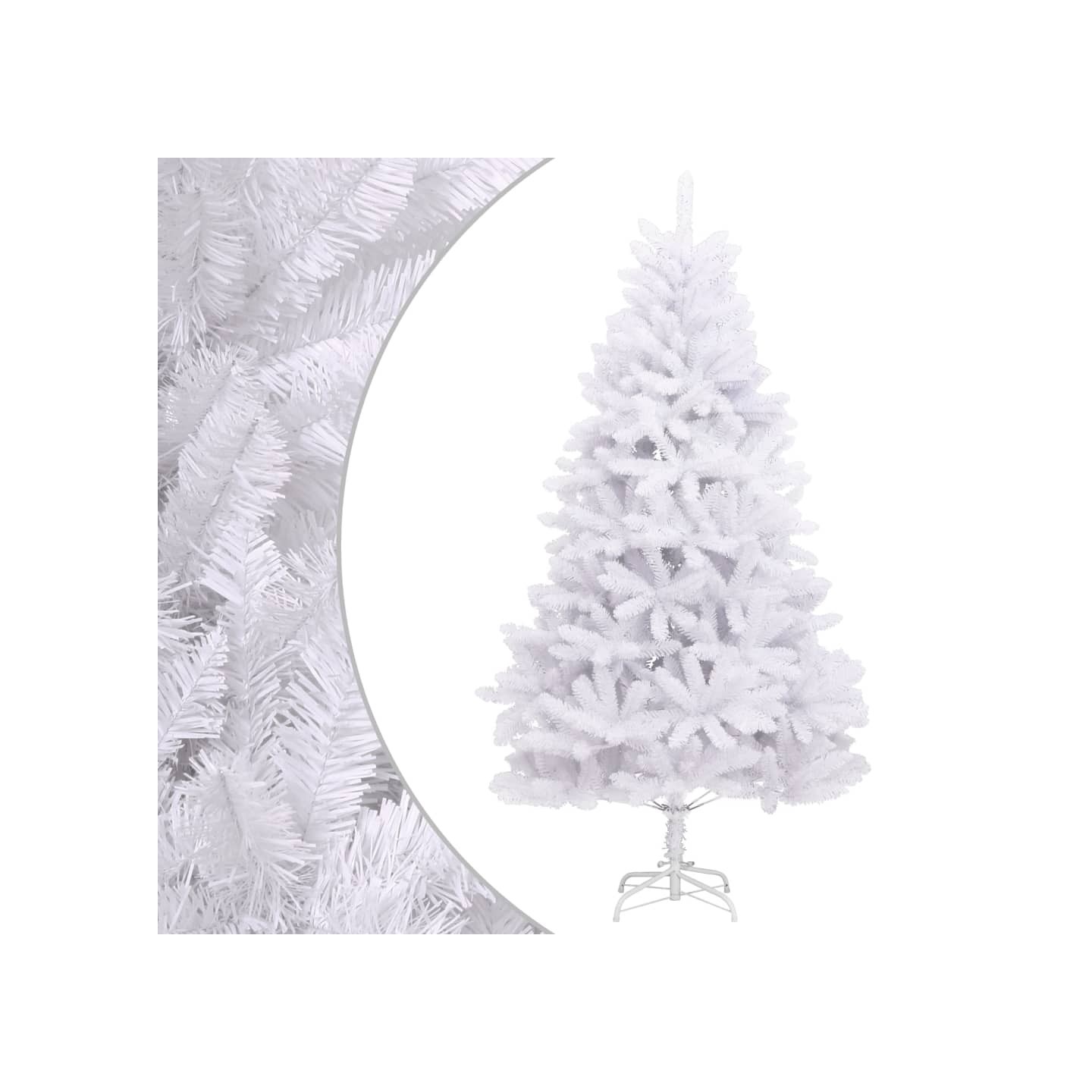 Sapin de Noël artificiel à charnières avec support blanc 180 cm