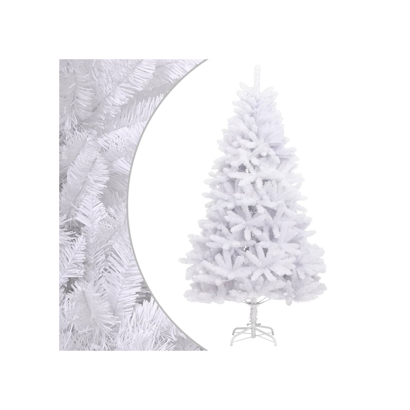Sapin de Noël artificiel à charnières avec support blanc 240 cm