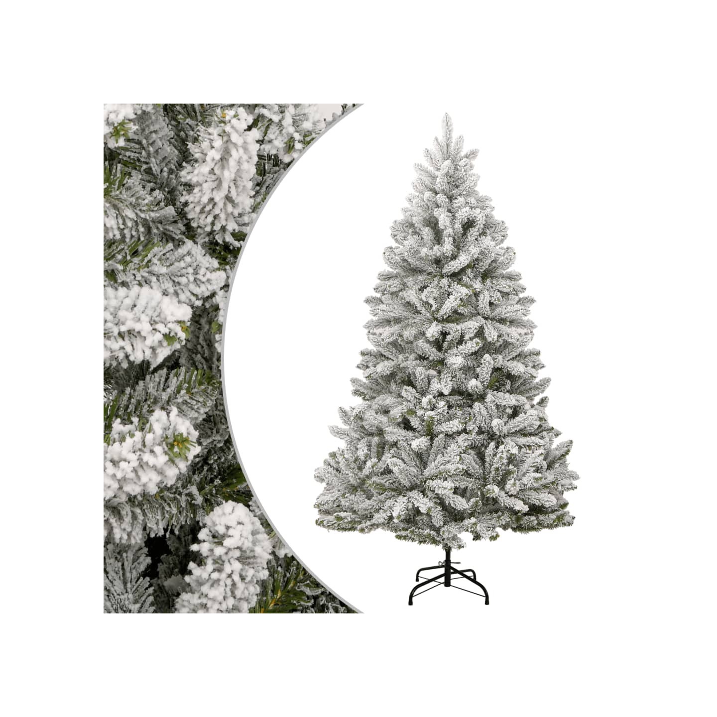 Sapin de Noël artificiel à charnières avec neige floquée 210 cm