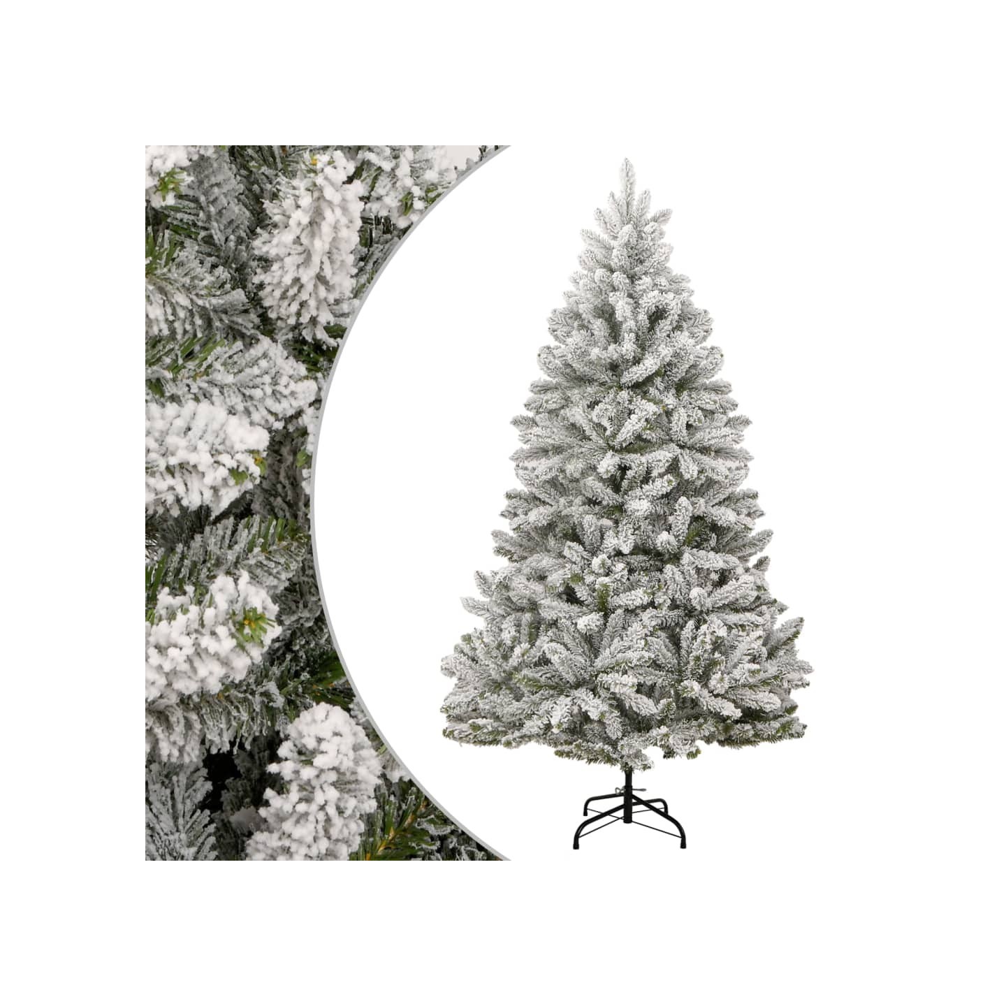 Sapin de Noël artificiel à charnières avec neige floquée 240 cm