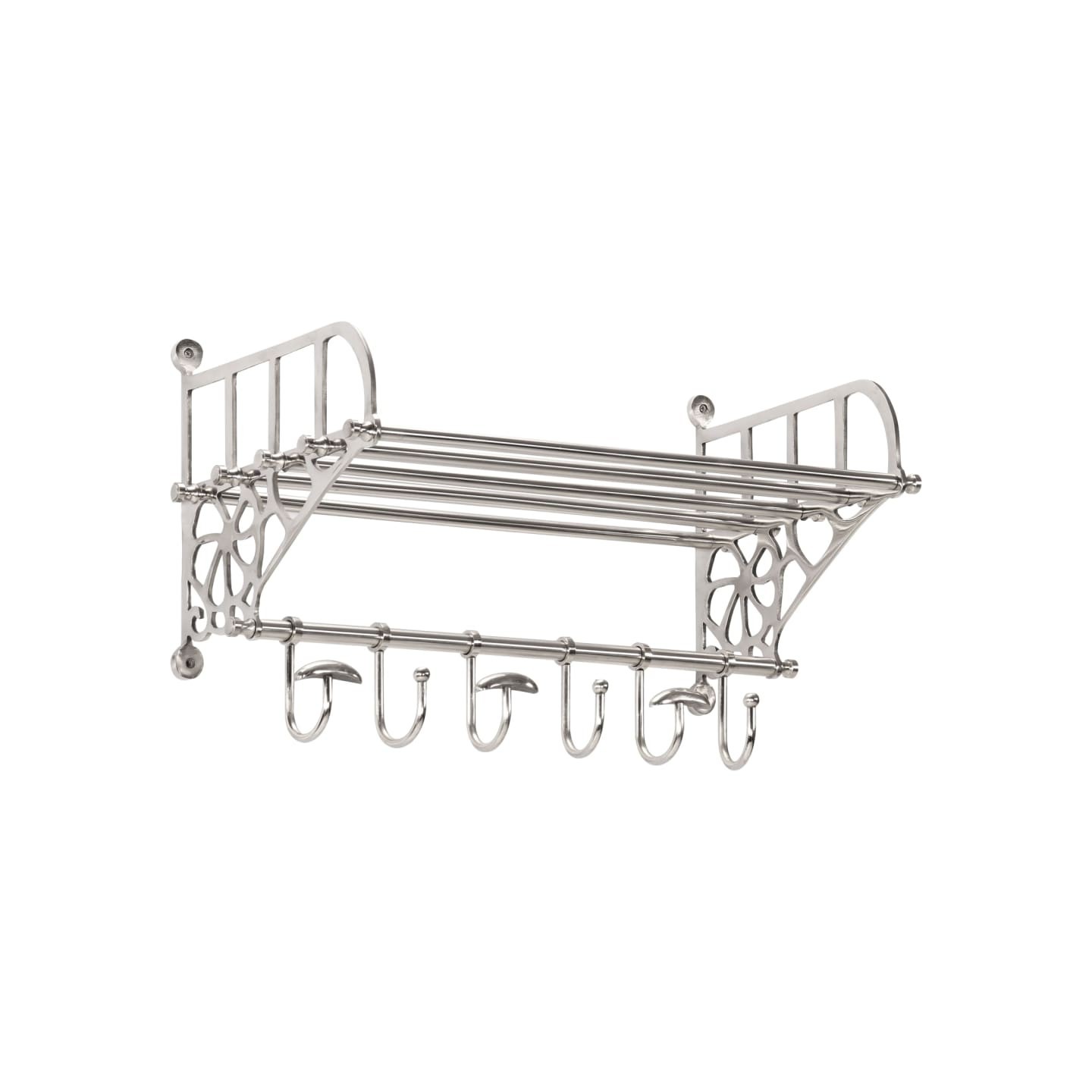Porte-bagages avec cintres mural aluminium