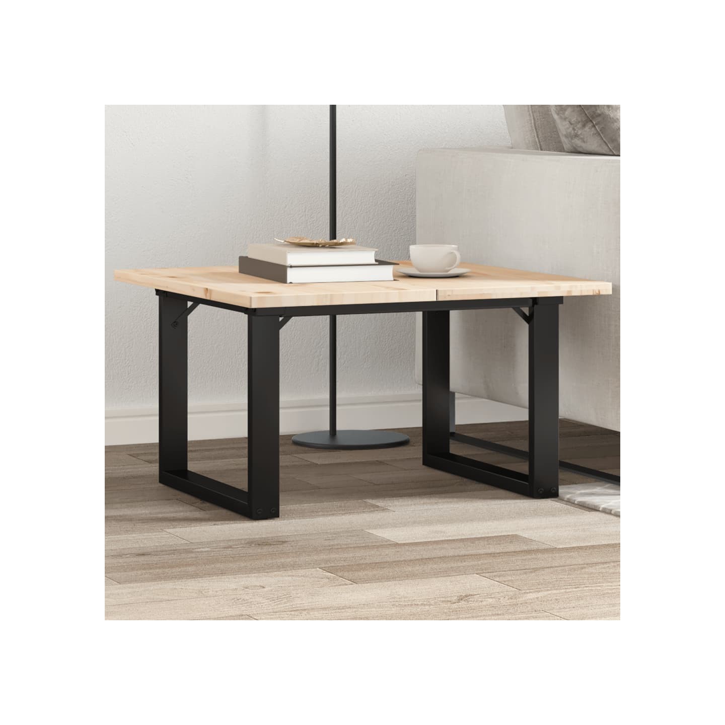 Pieds de table basse cadre en O 50x40x38 cm acier