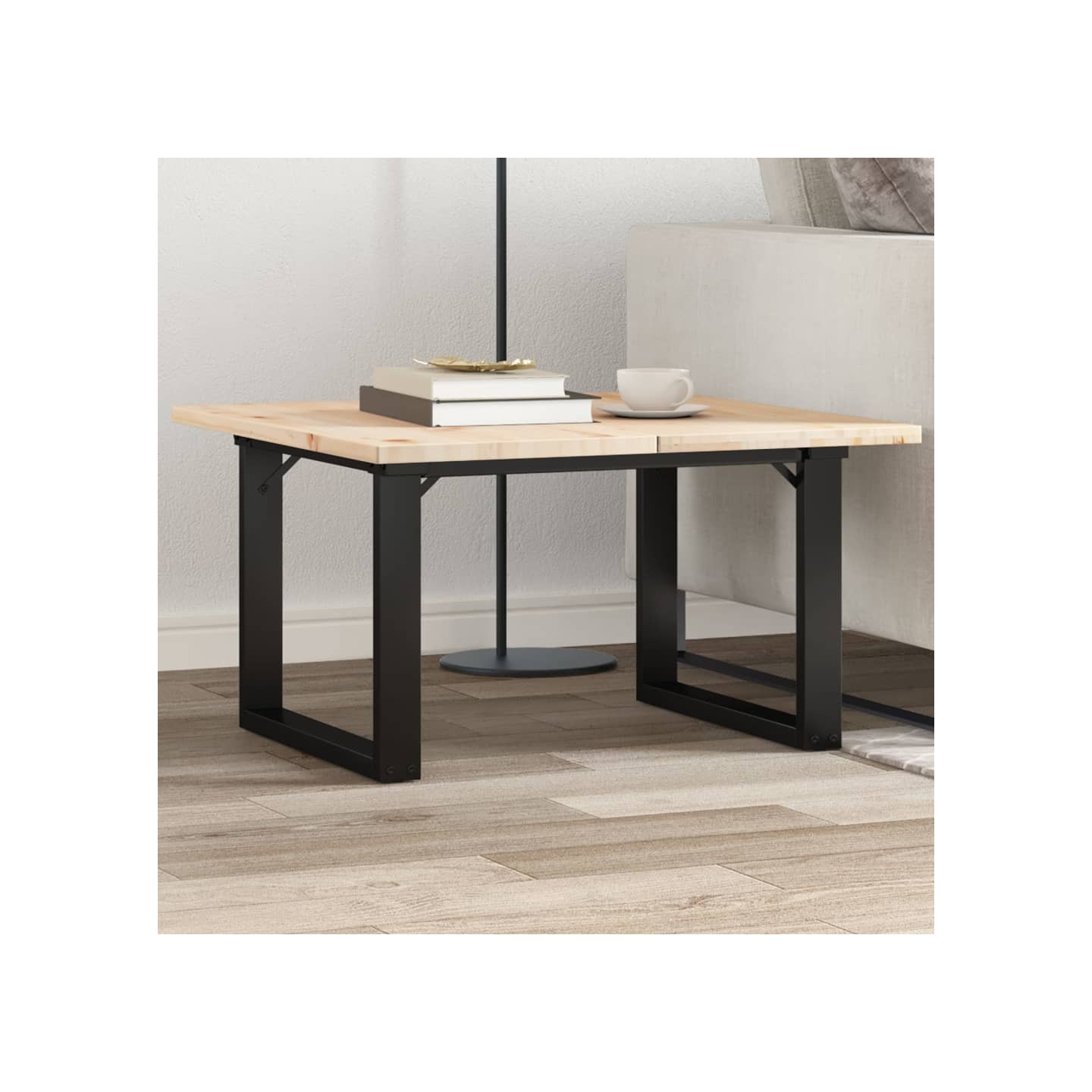 Pieds de table basse cadre en O 60x50x38 cm acier