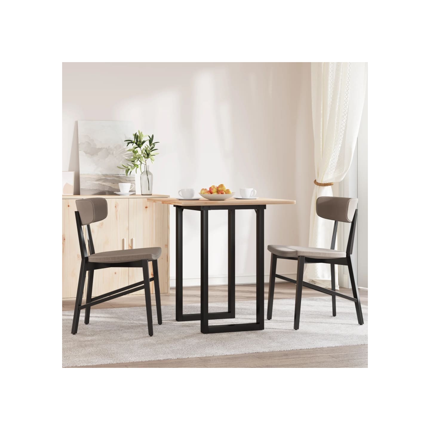 Pieds de table à manger cadre en O 50x40x73 cm acier