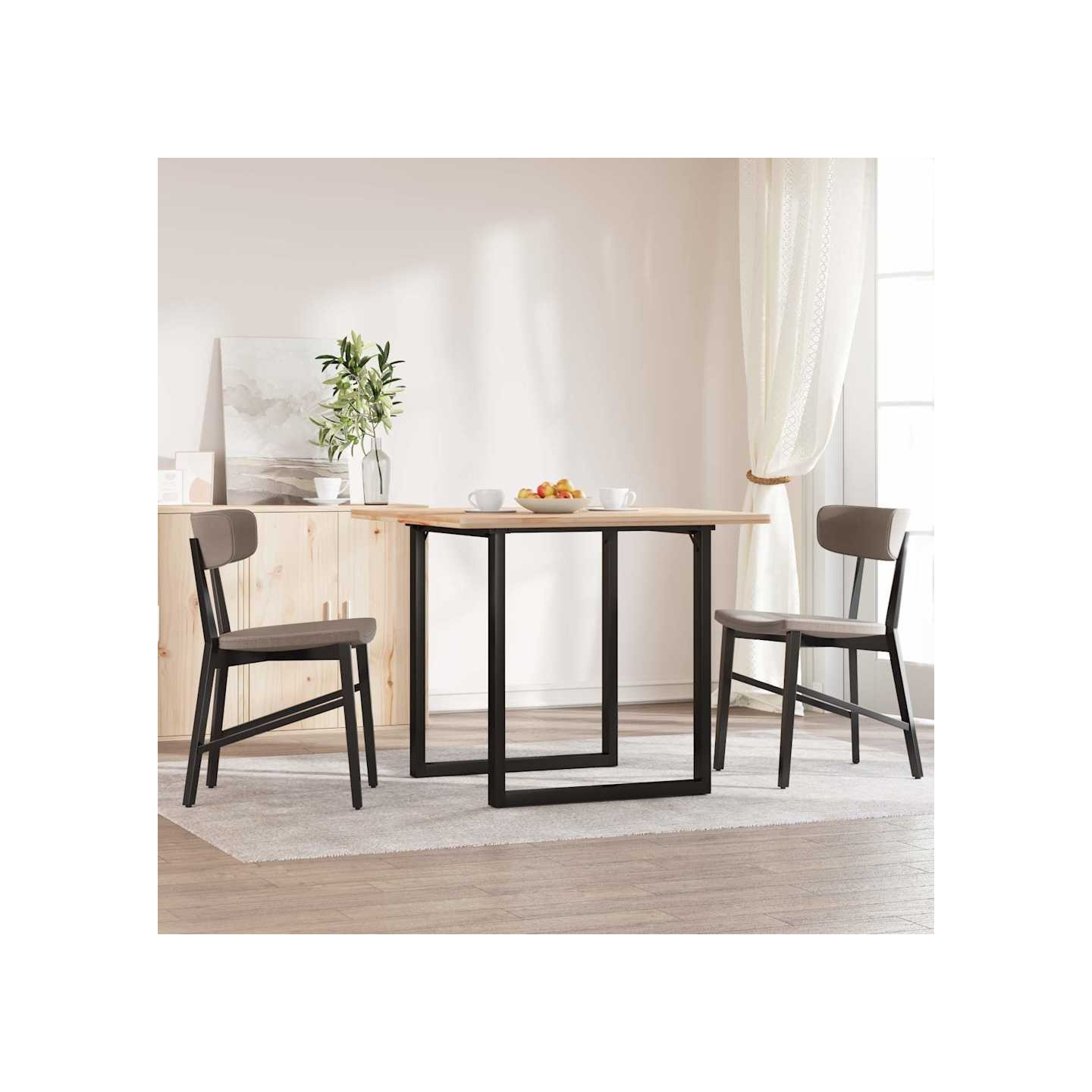 Pieds de table à manger cadre en O 60x60x73 cm acier