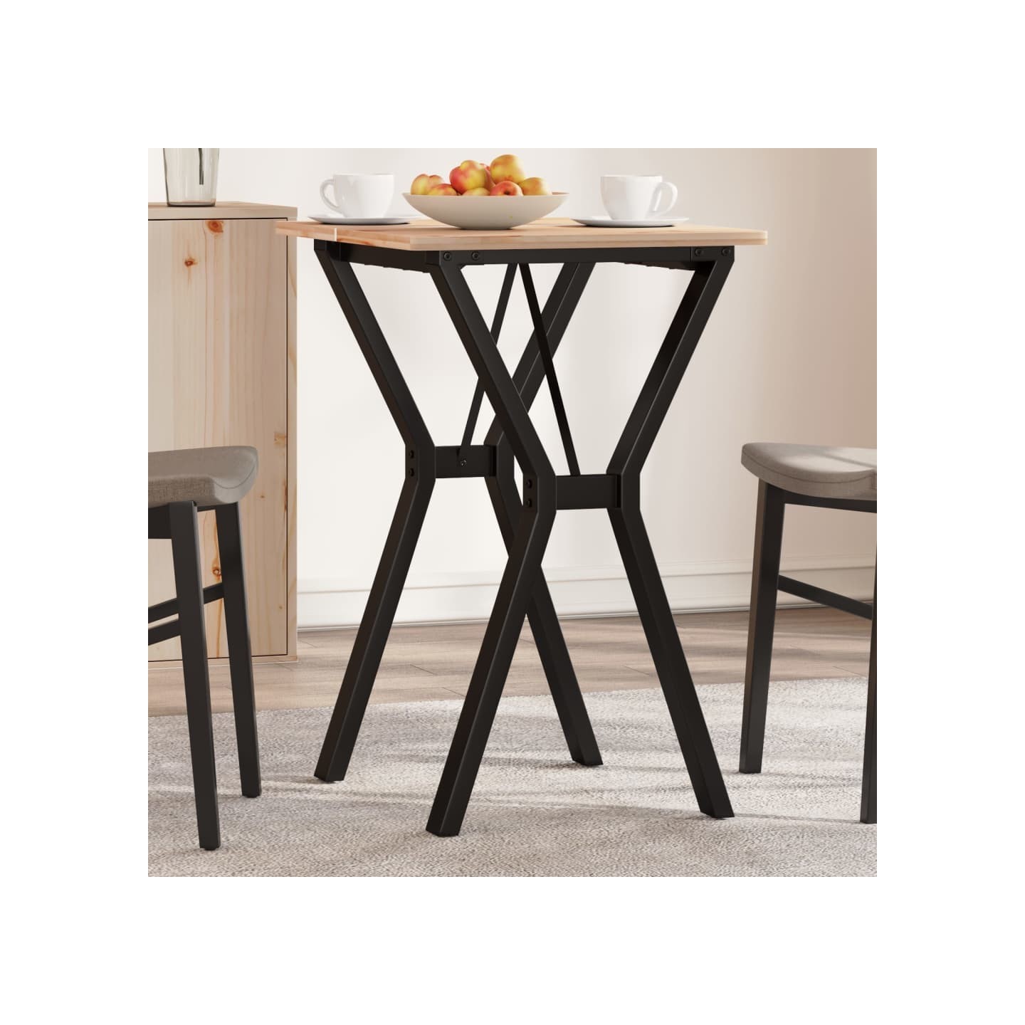 Pieds de table à manger cadre en Y 50x40x73 cm acier