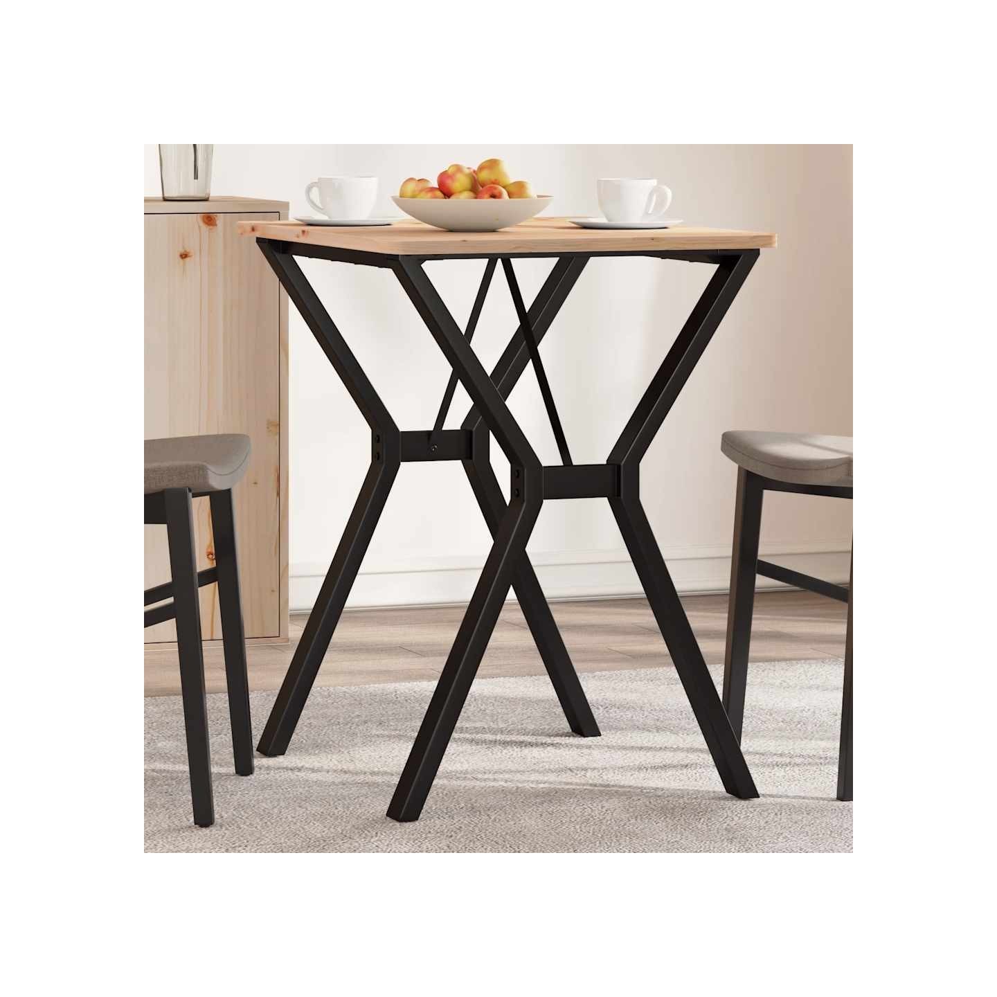 Pieds de table à manger cadre en Y 60x50x73 cm acier