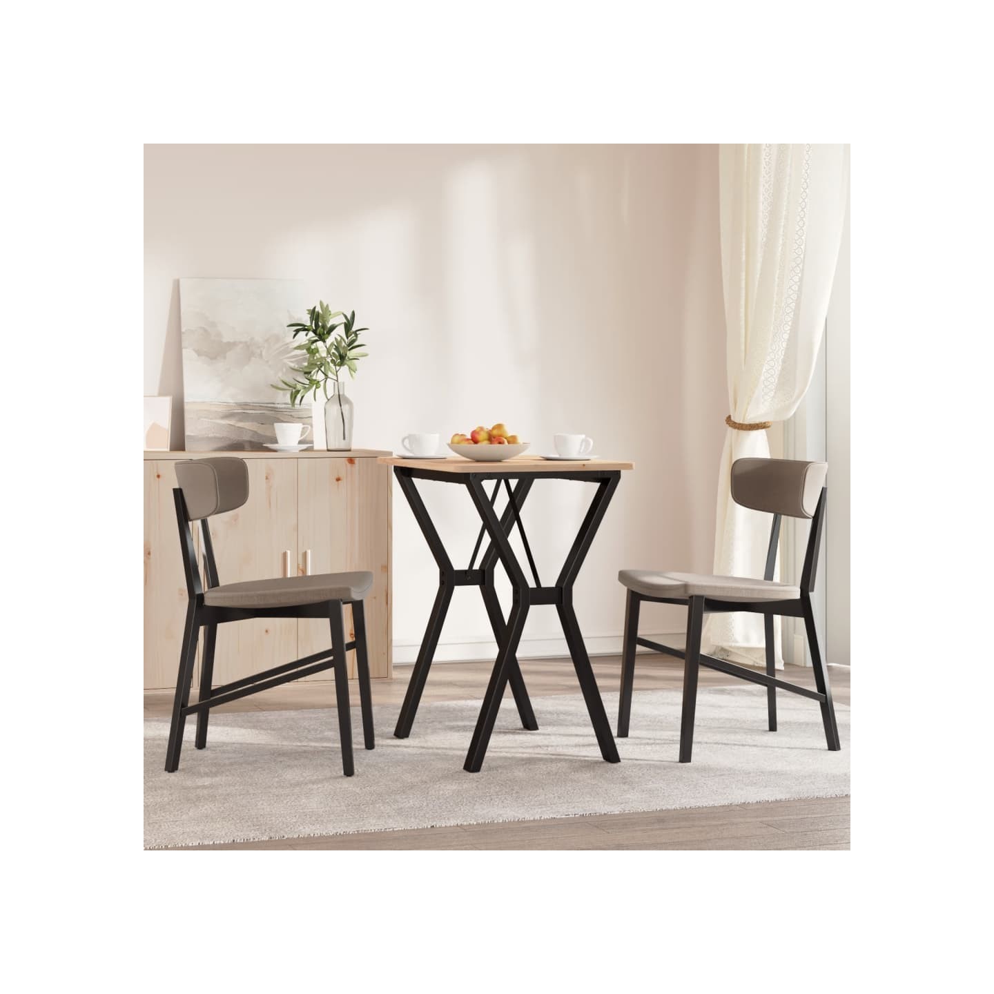 Pieds de table à manger cadre en Y 60x40x73 cm acier