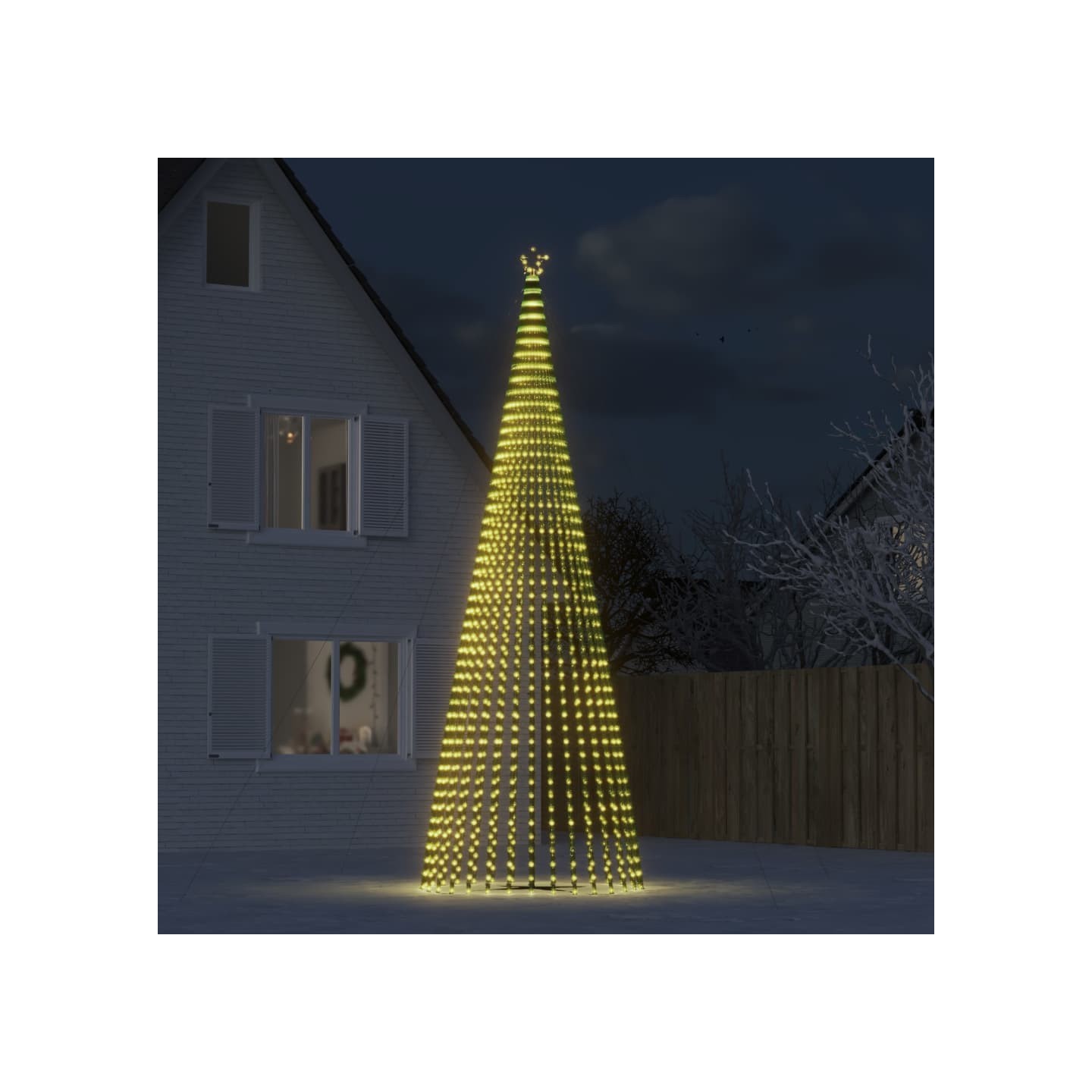 Sapin de Noël à LED 1544 LED blanc chaud 500 cm