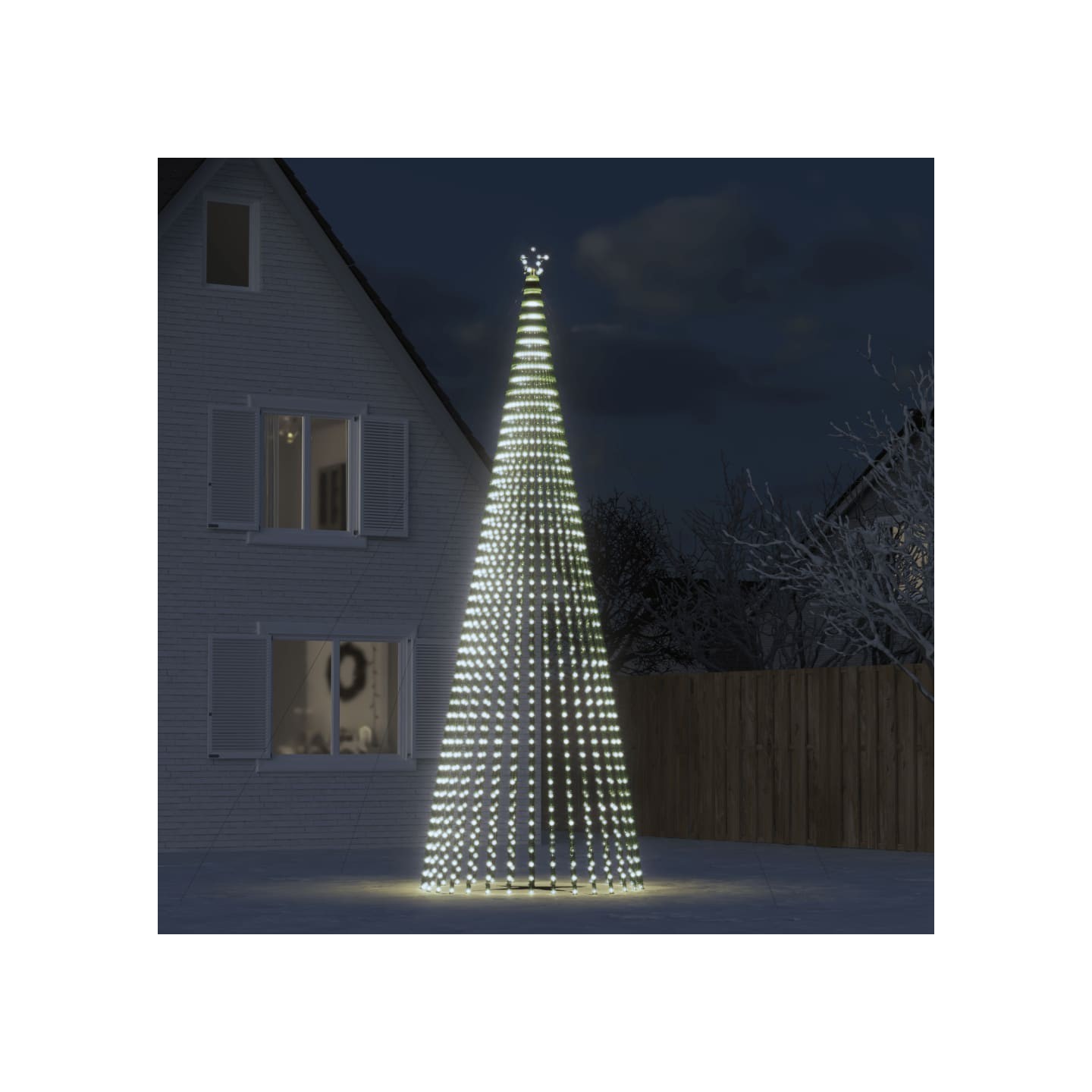 Sapin de Noël à LED 1544 LED blanc froid 500 cm