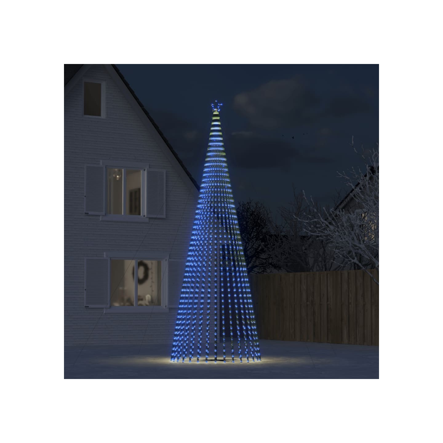 Sapin de Noël à LED 1544 LED bleu 500 cm