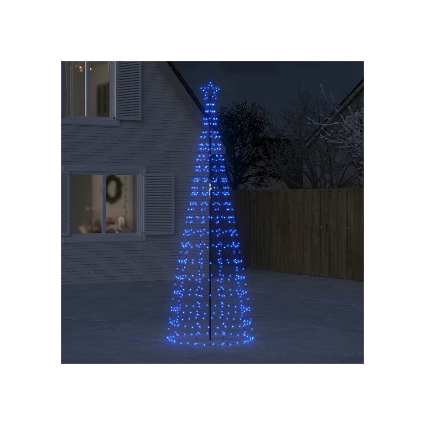 Sapin de Noël à LED avec pointes 570 LED bleu 300 cm