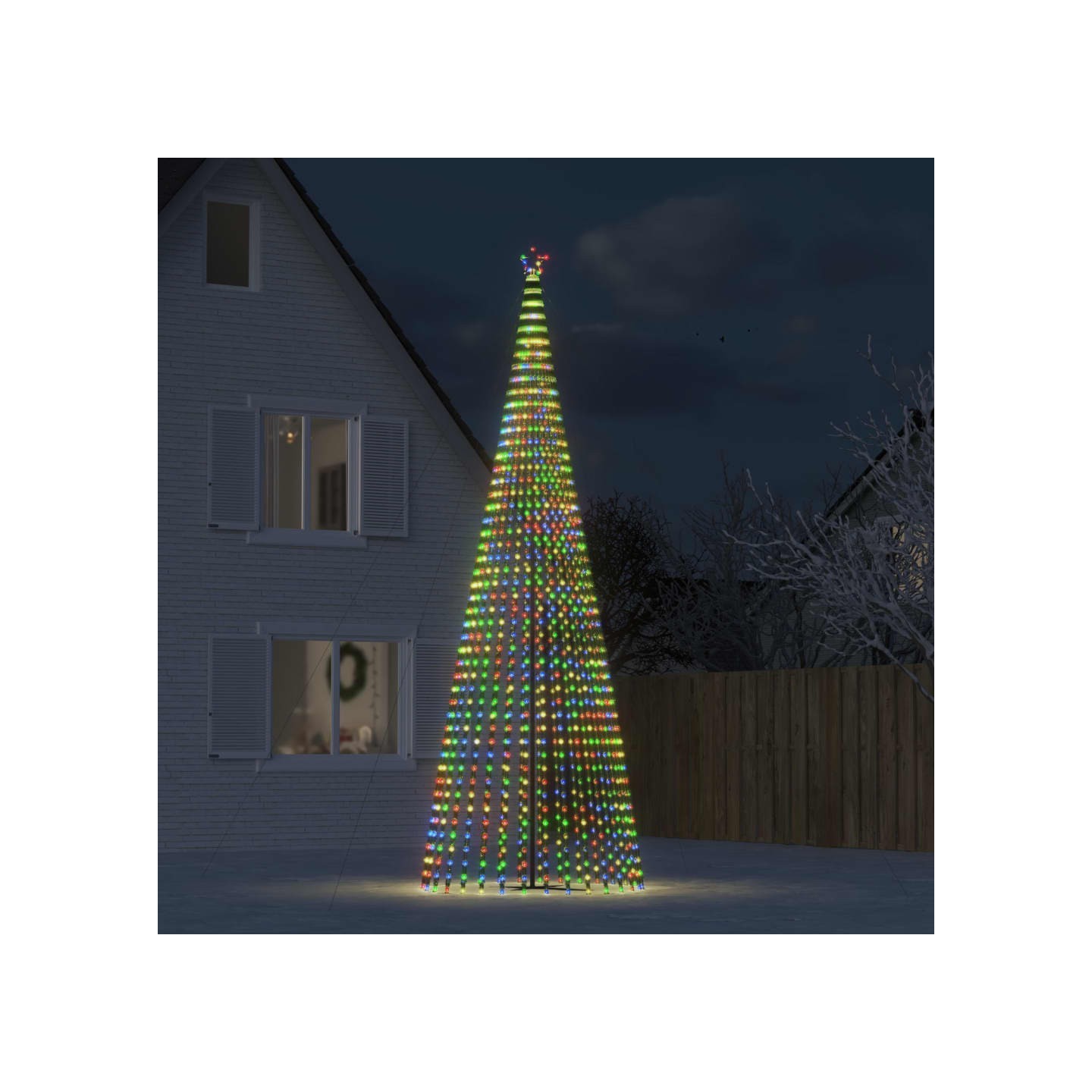 Sapin de Noël à LED 1544 LED colorées 500 cm
