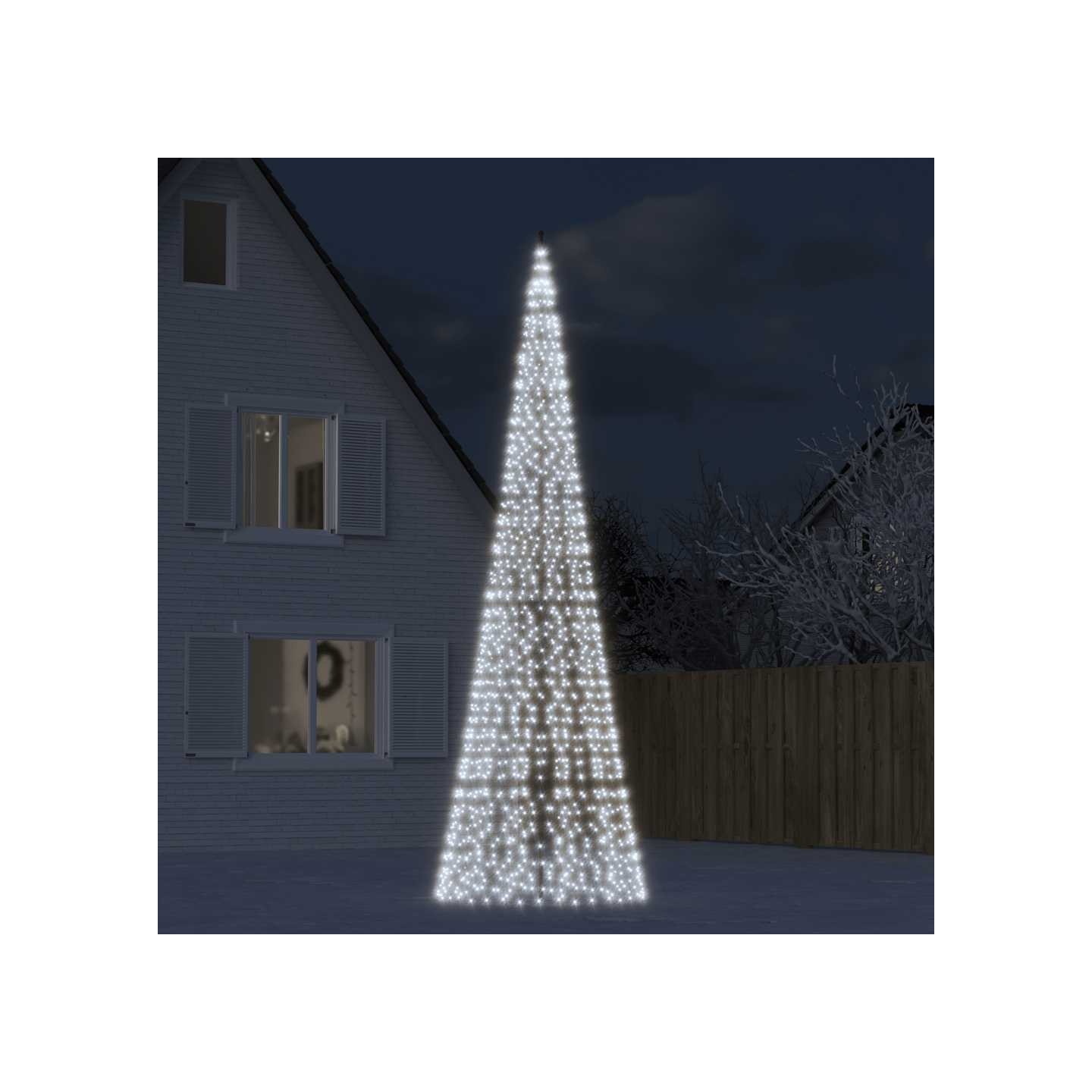 Sapin de Noël à LED 1534 LED blanc 500 cm