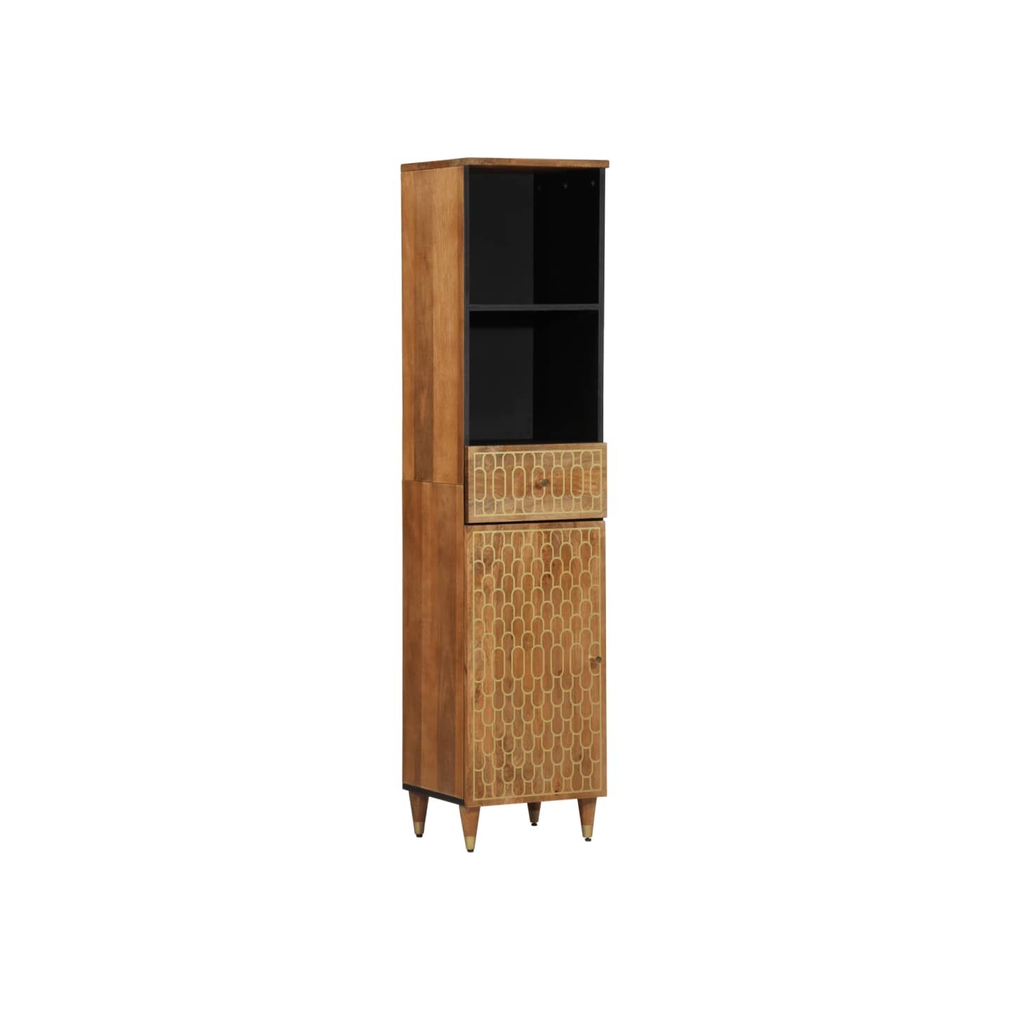 Armoire de salle de bain 38x33x160 cm bois massif de manguier