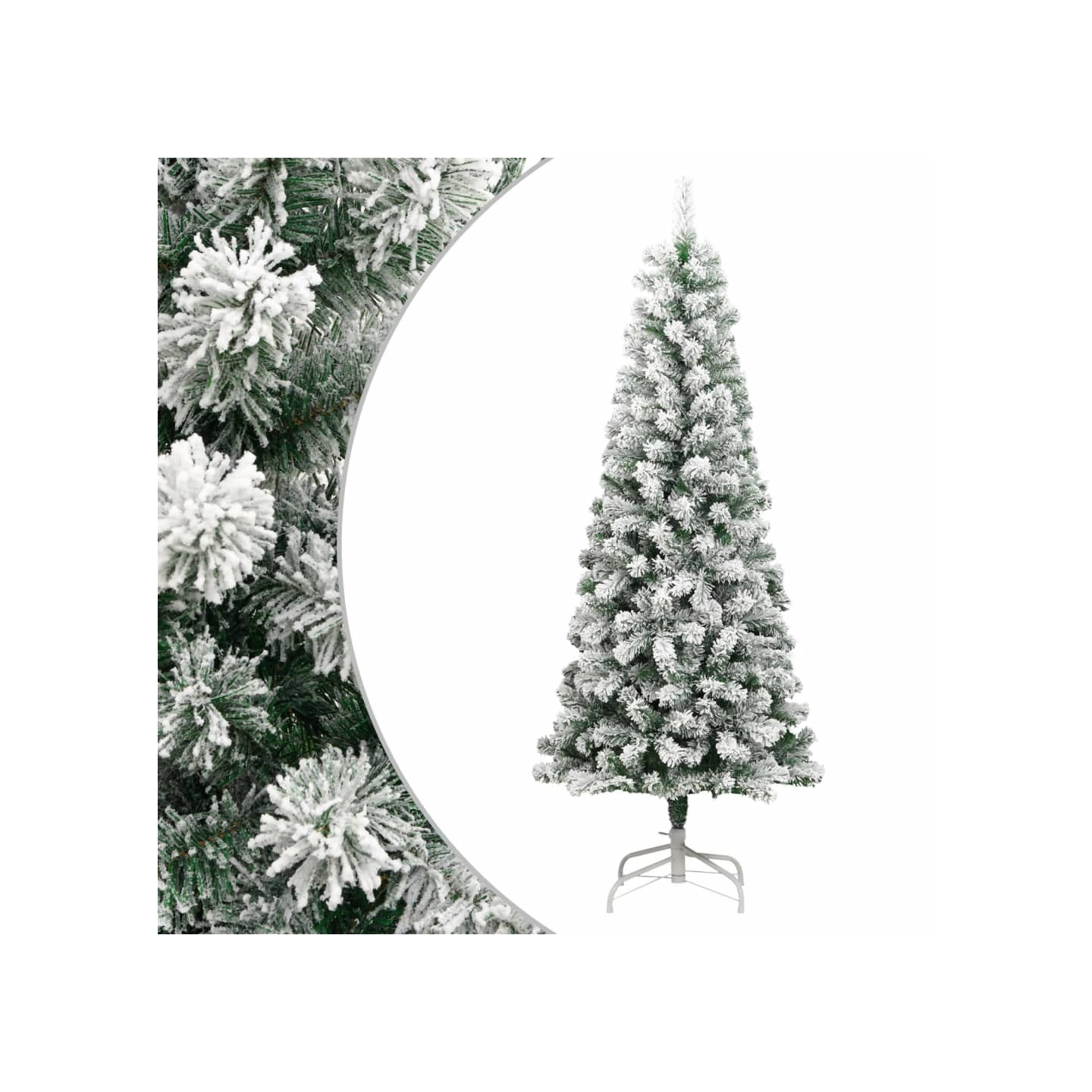 Sapin de Noël artificiel à charnières avec neige floquée 240 cm