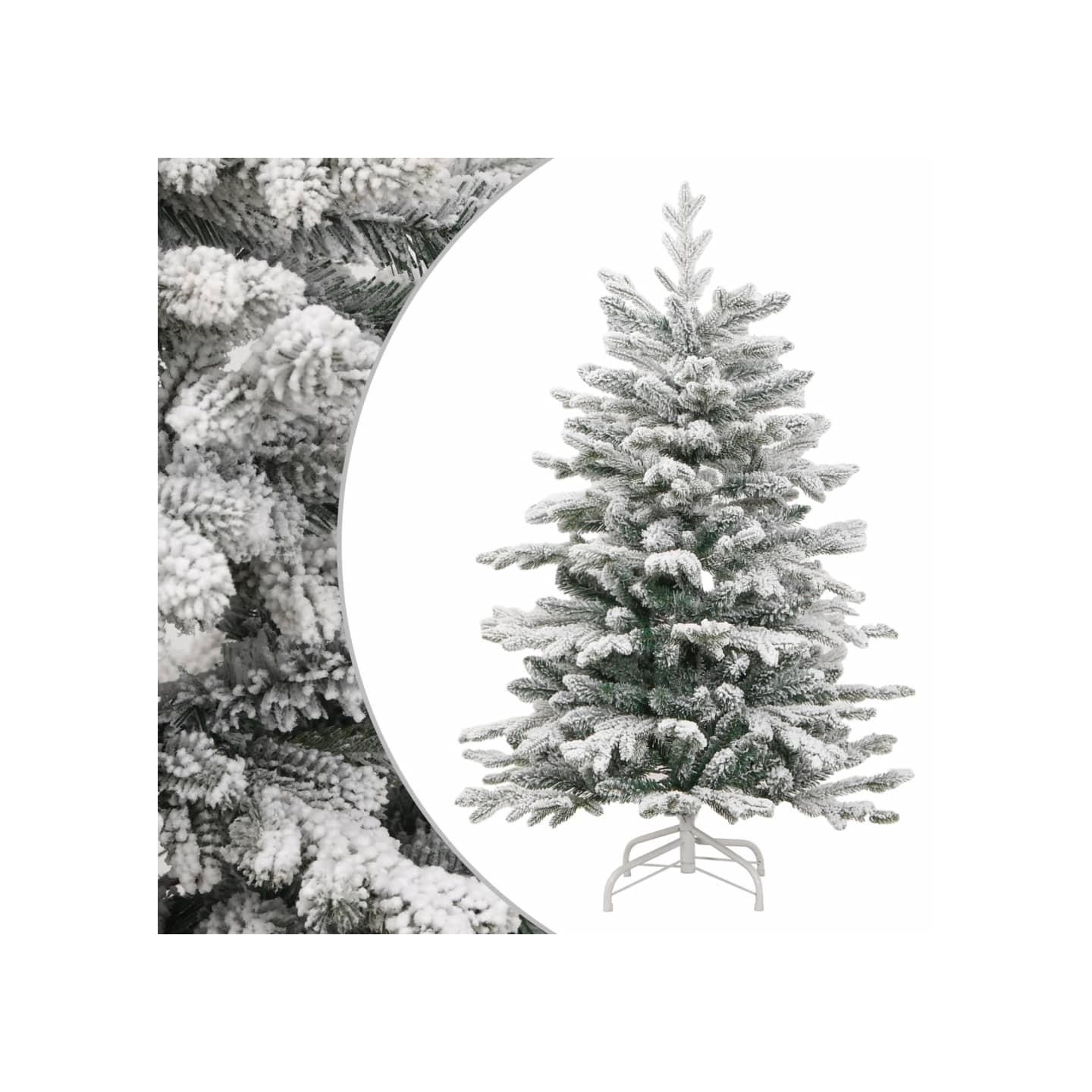 Sapin de Noël artificiel à charnières avec neige floquée 150 cm