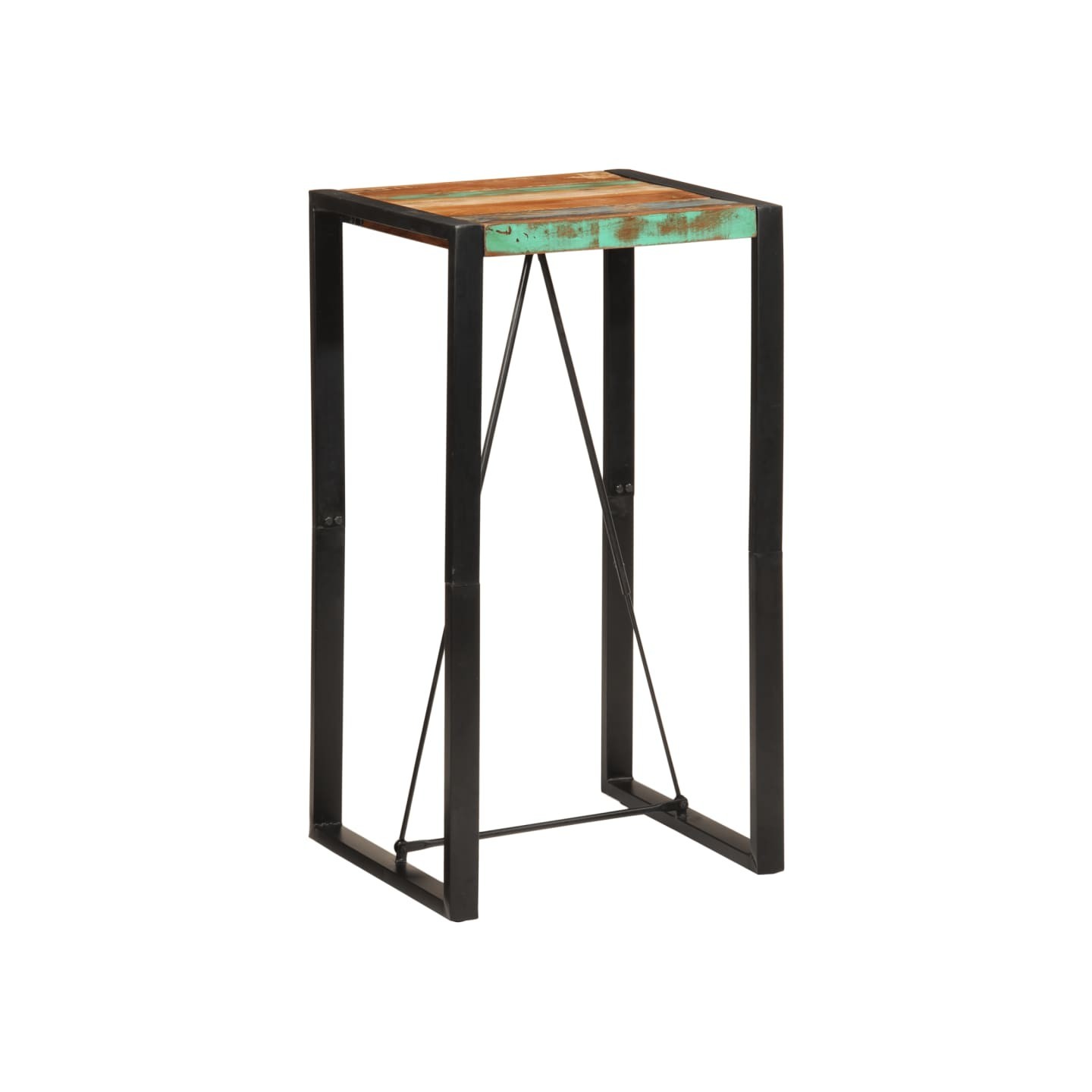 Table de bar 60x55x110 cm bois massif de récupération