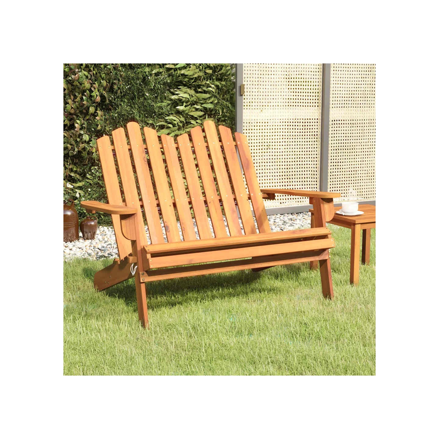 Banc de jardin Adirondack 126 cm bois massif d'acacia
