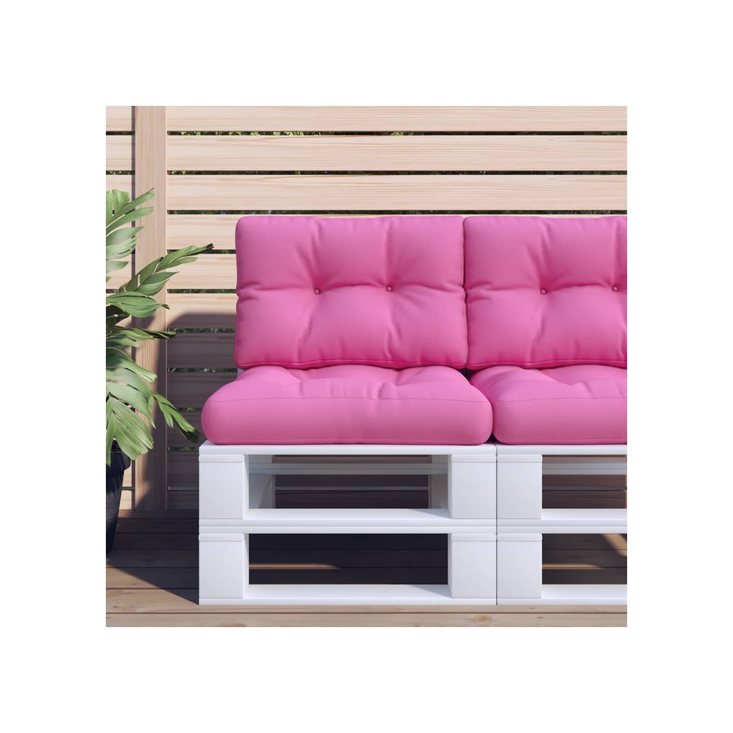 Coussins de palette lot de 2 rose tissu