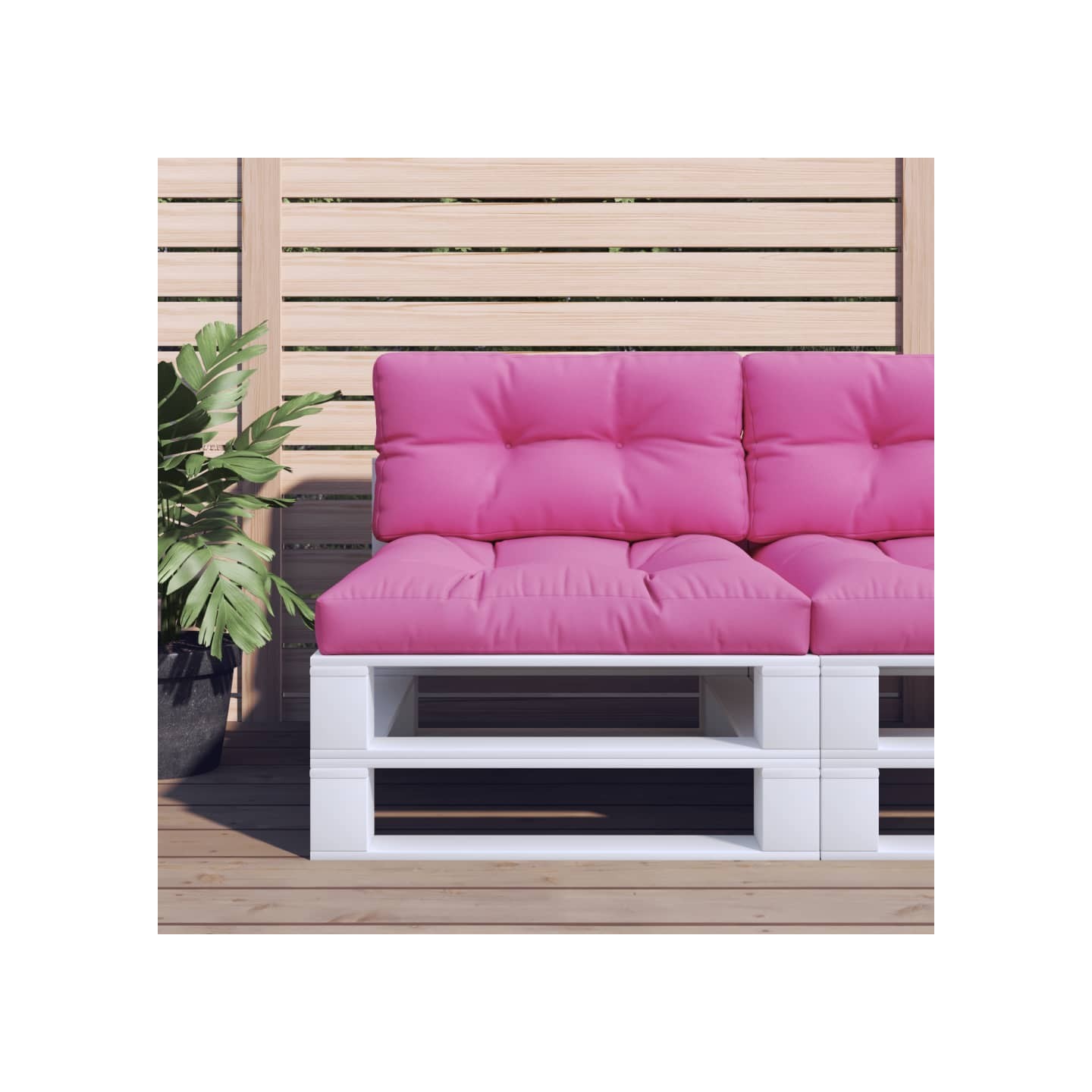 Coussins de palette lot de 2 rose tissu