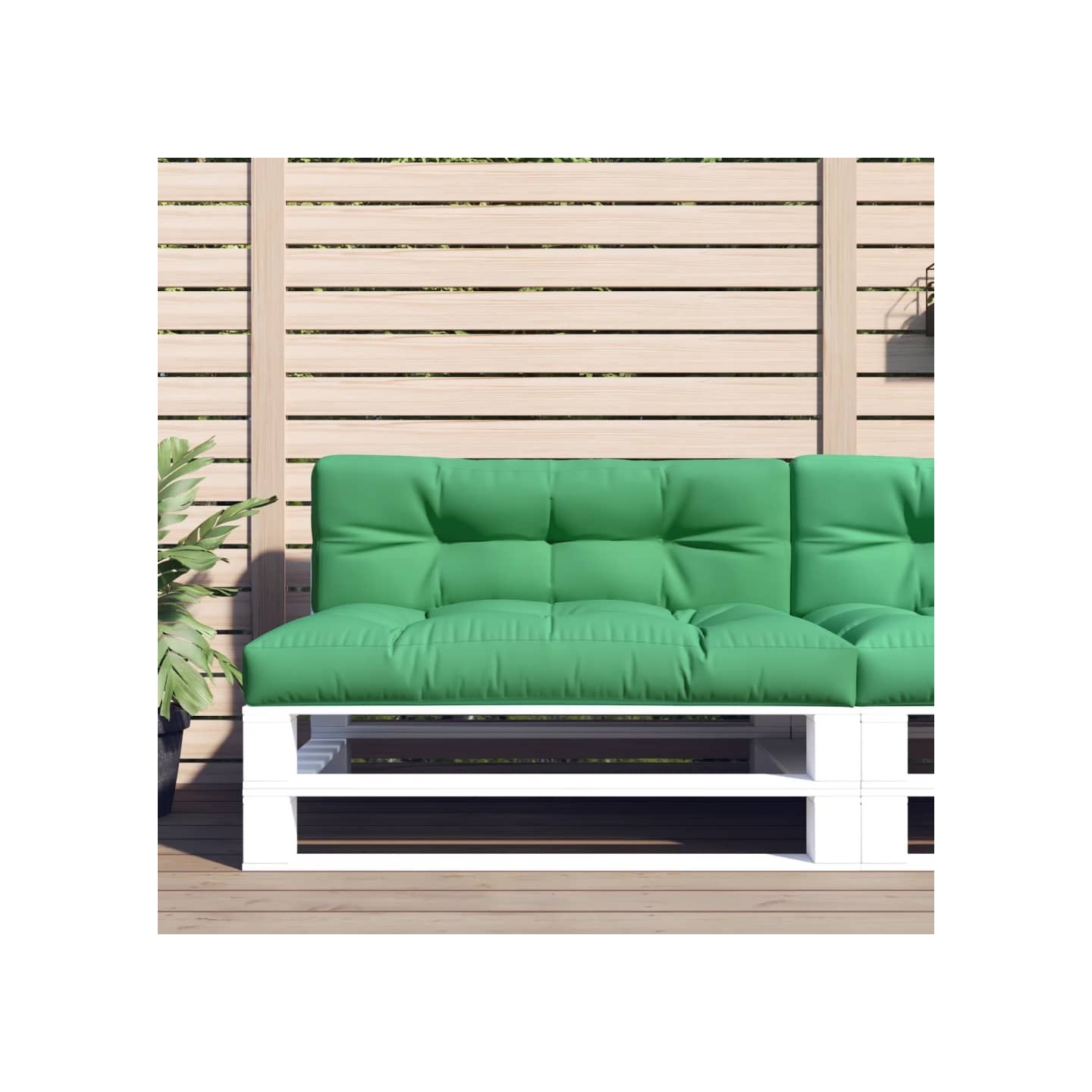 Coussins de palette lot de 2 vert tissu