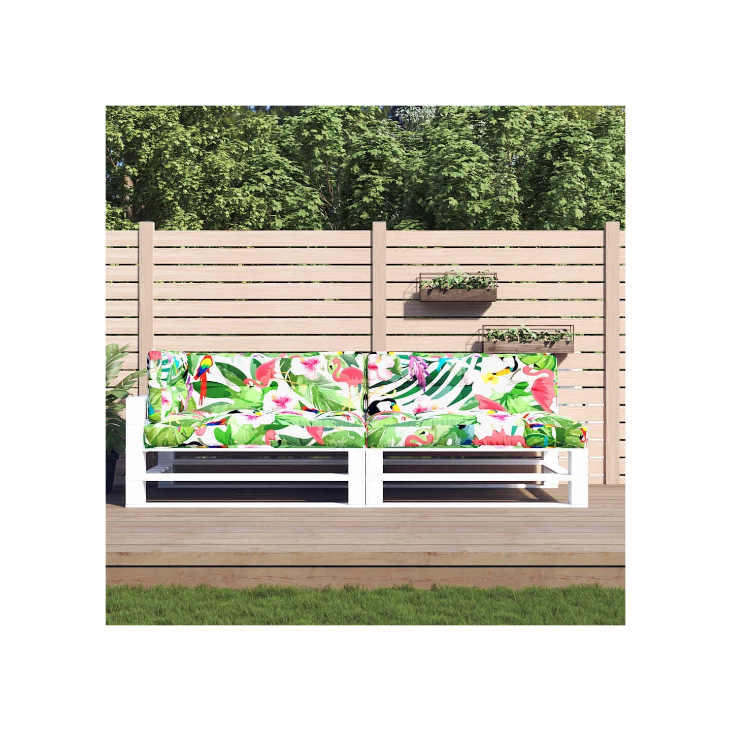 Coussins de palette lot de 5 multicolore tissu