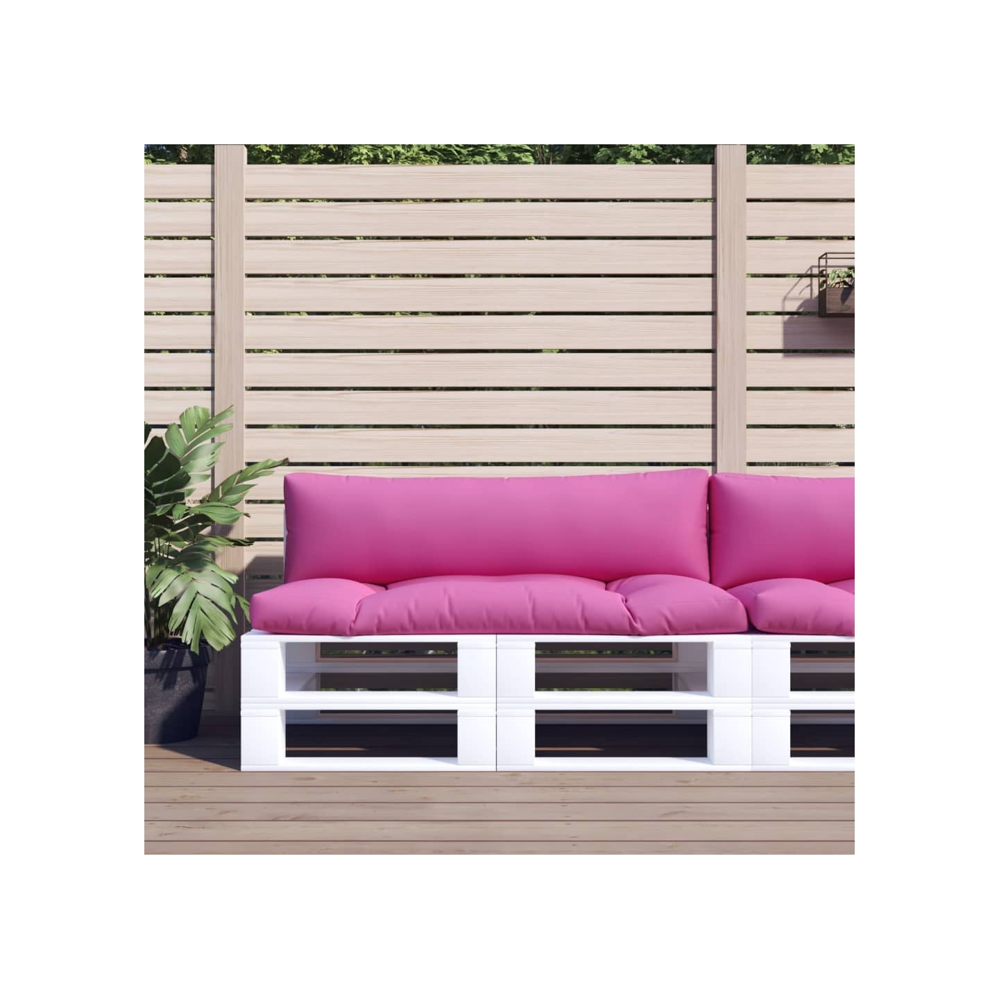Coussins de palette lot de 2 rose tissu Oxford