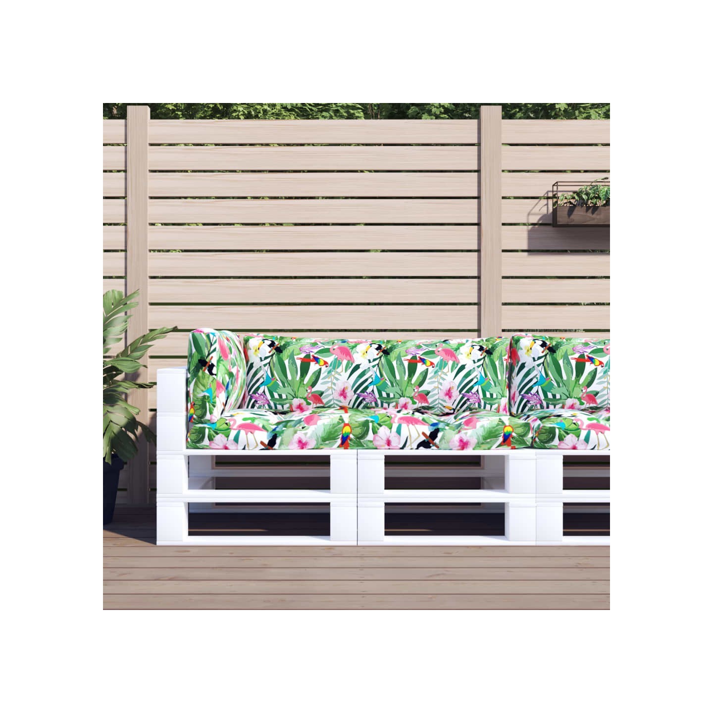 Coussins de palette lot de 3 multicolore tissu Oxford