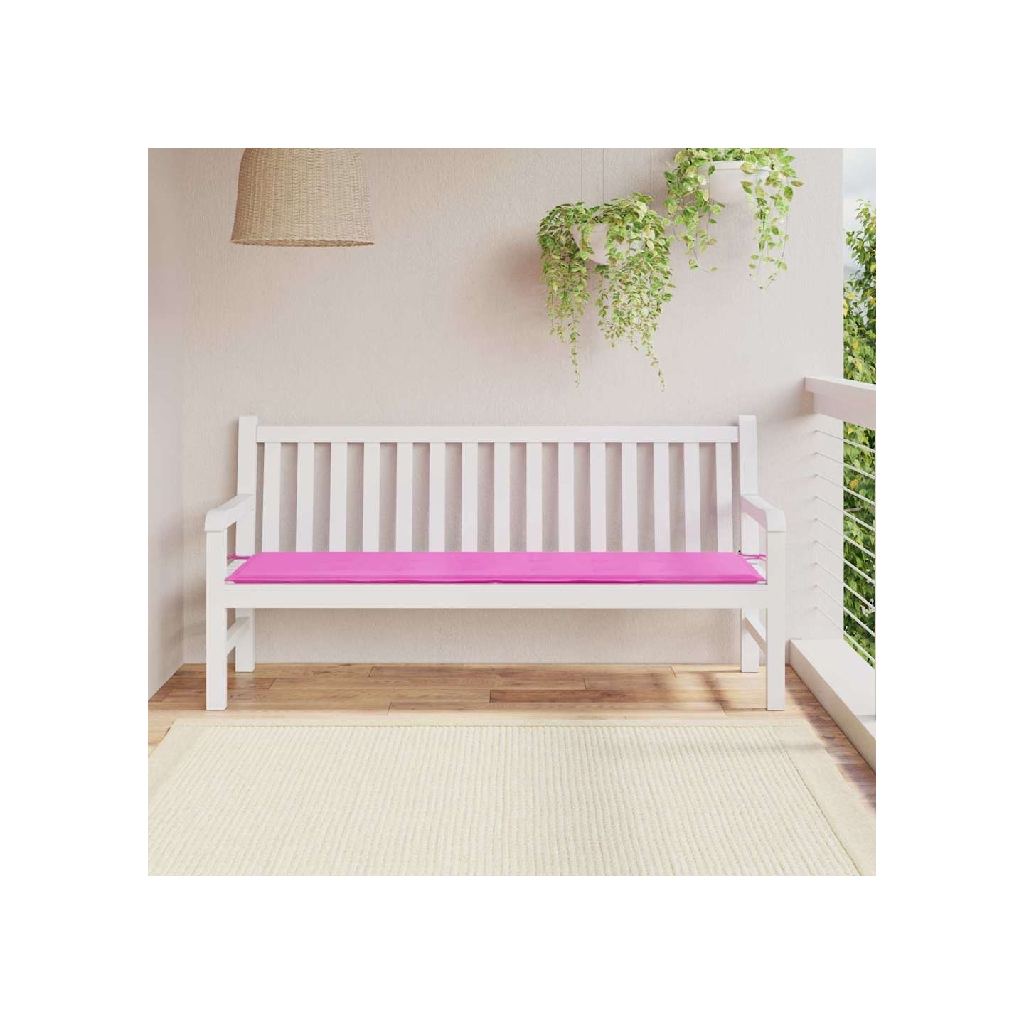 Coussin de banc Tissu Oxford Rose 180 x 50 x 3 cm
