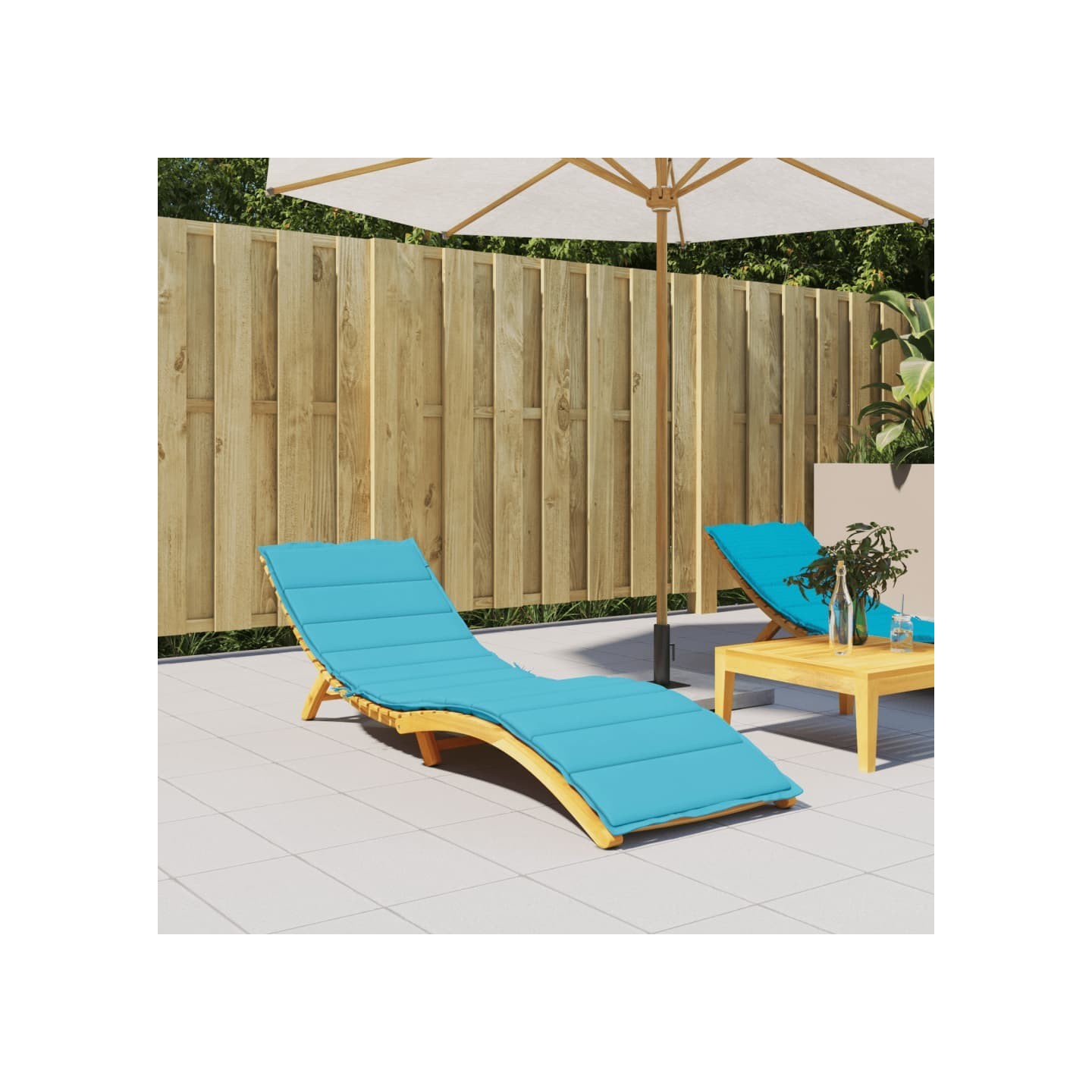 Coussin de chaise longue turquoise tissu oxford