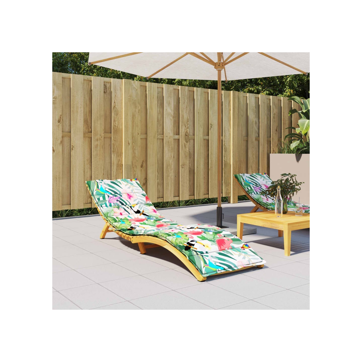 Coussin de chaise longue multicolore tissu oxford