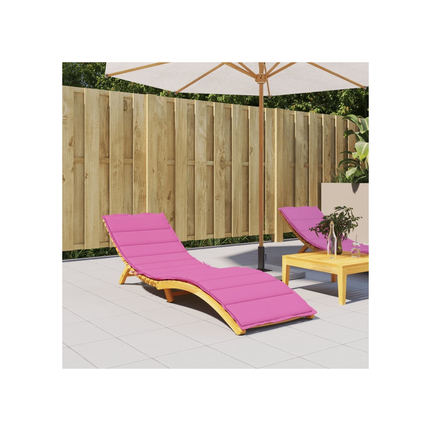 Coussin de chaise longue rose tissu oxford
