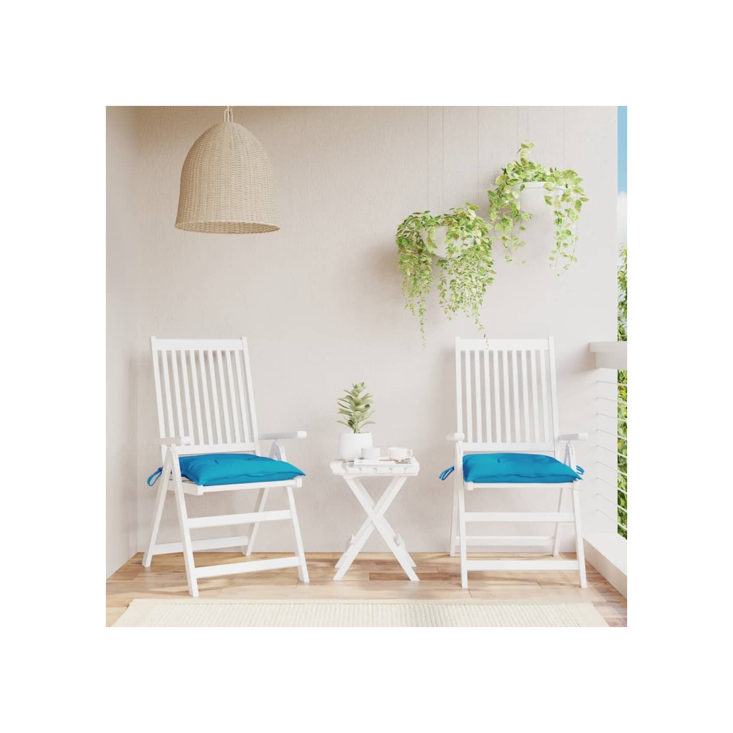 Coussins de palette lot de 2 bleu clair 50x50x7 cm tissu oxford